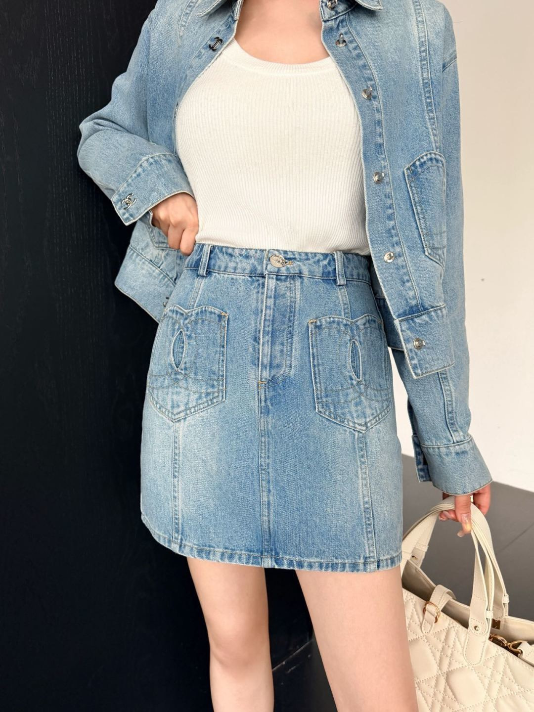 Chan 26ss denim skirt
