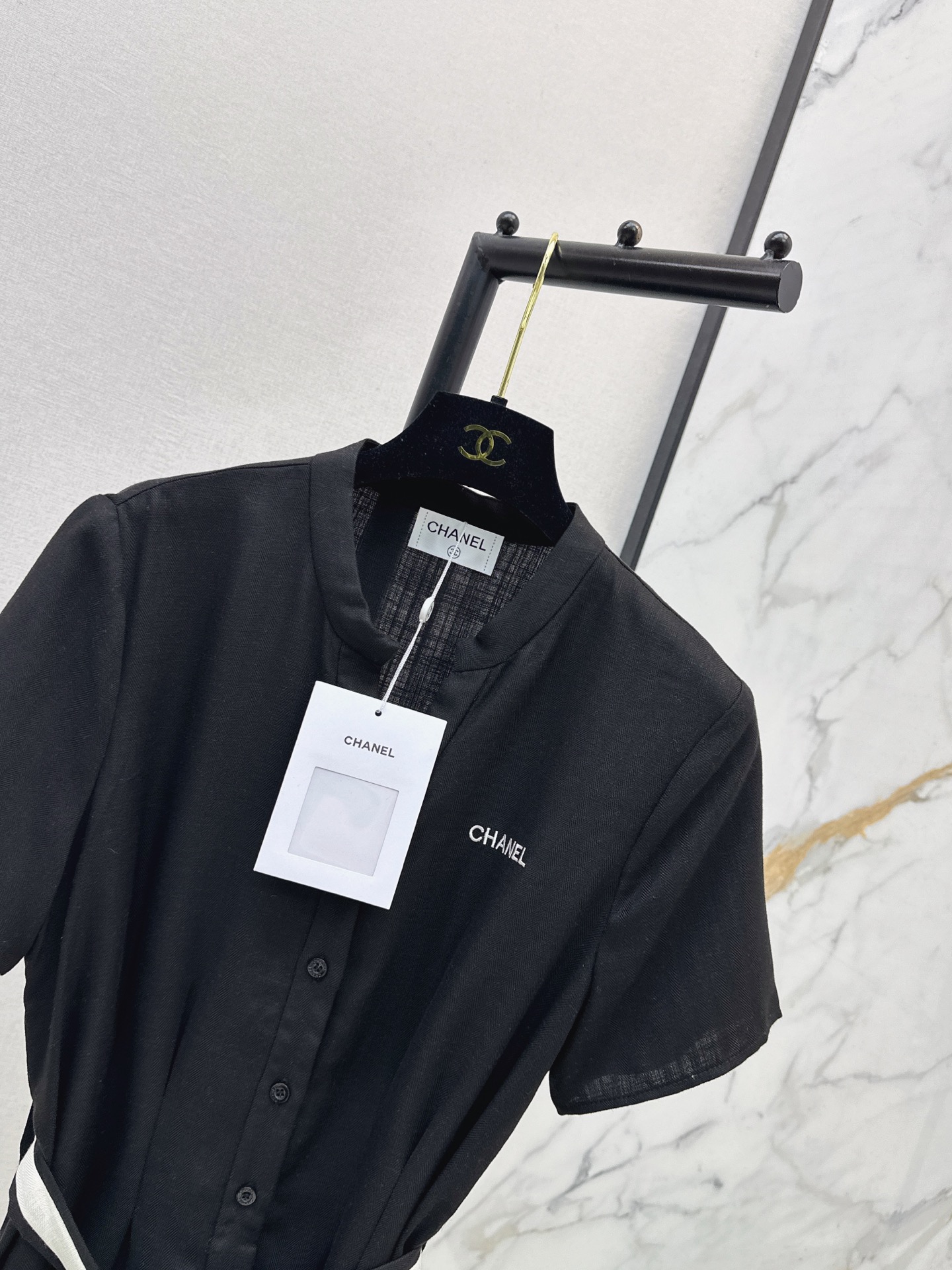 Chan 26ss belted shirt dress