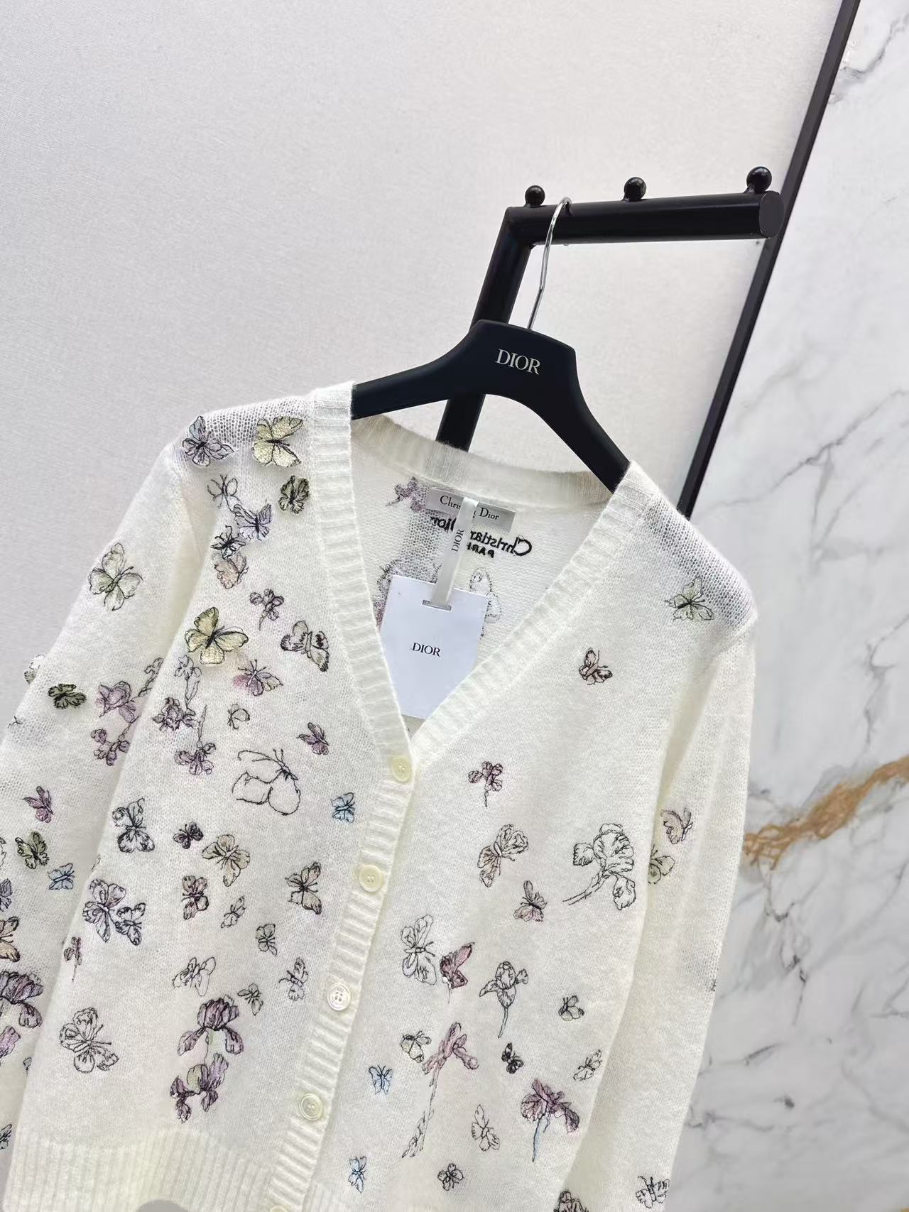 CD 26ss embroider knit cardigan