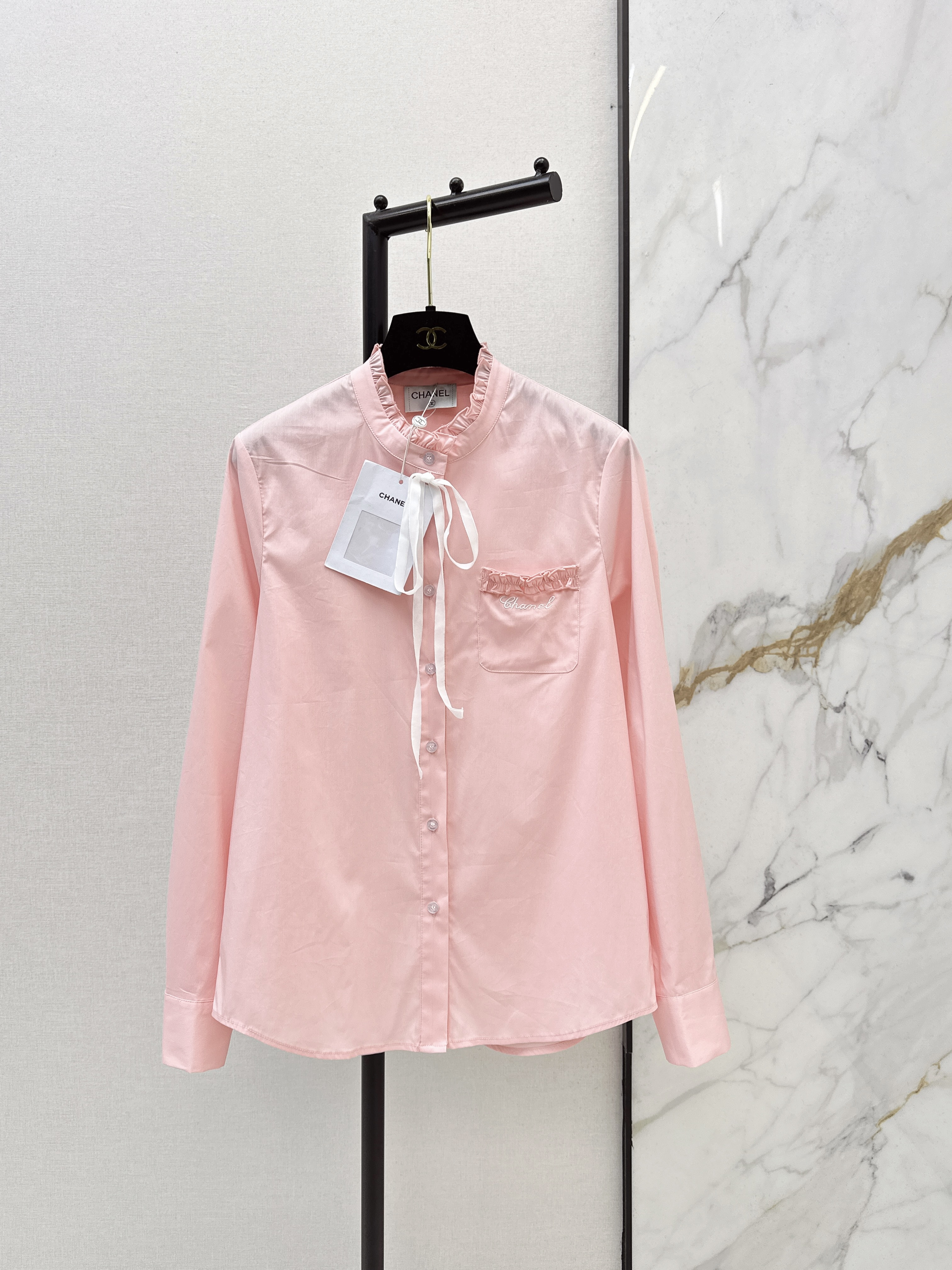 Chan 26ss ribbon shirts