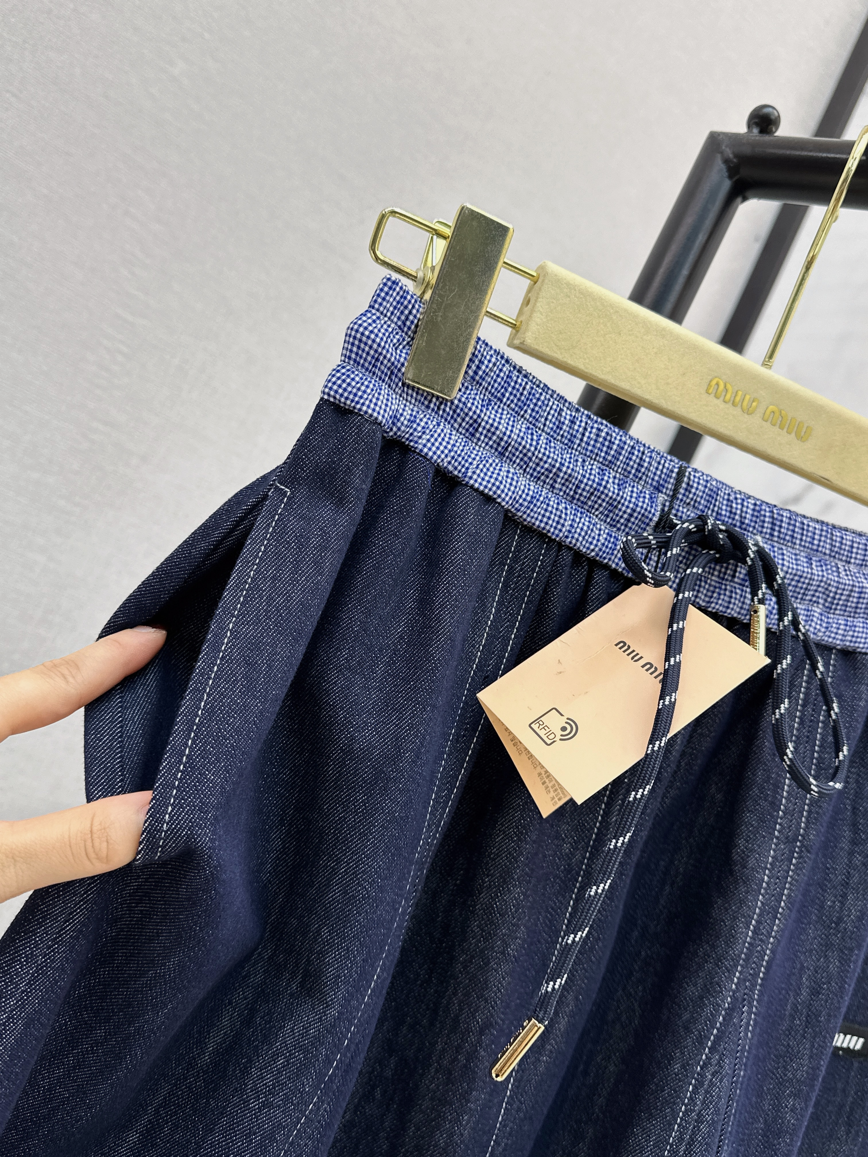 Miu 26ss denim skirt