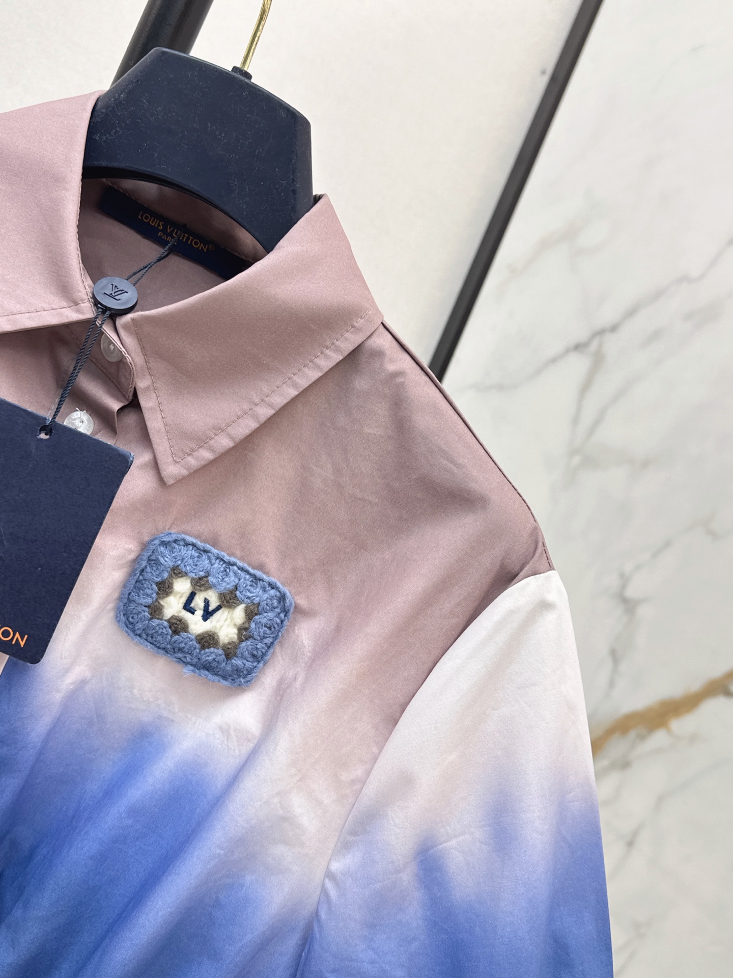 Loui 26ss gradient cropped shirt