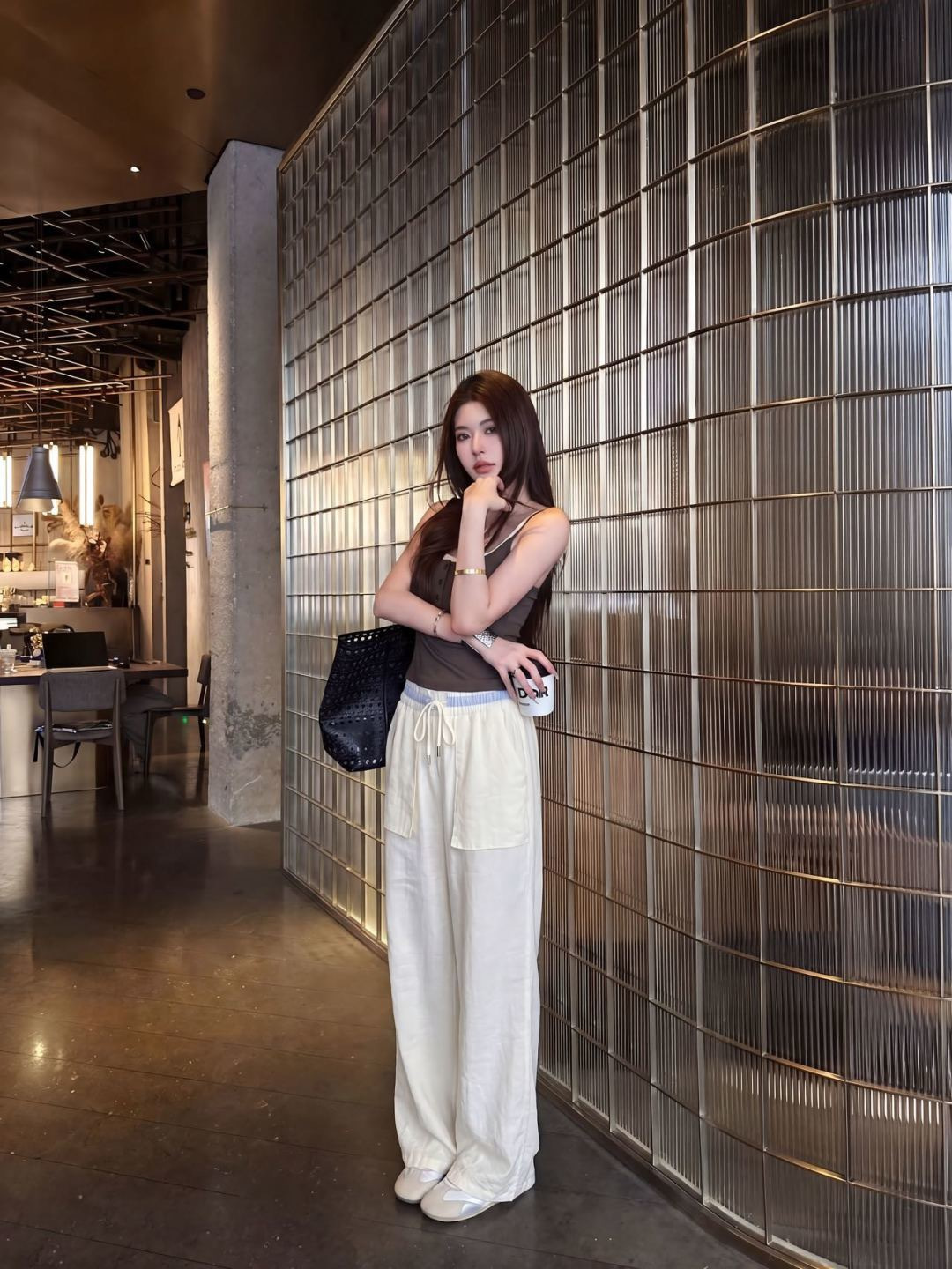 Miu 26ss straight-leg pants