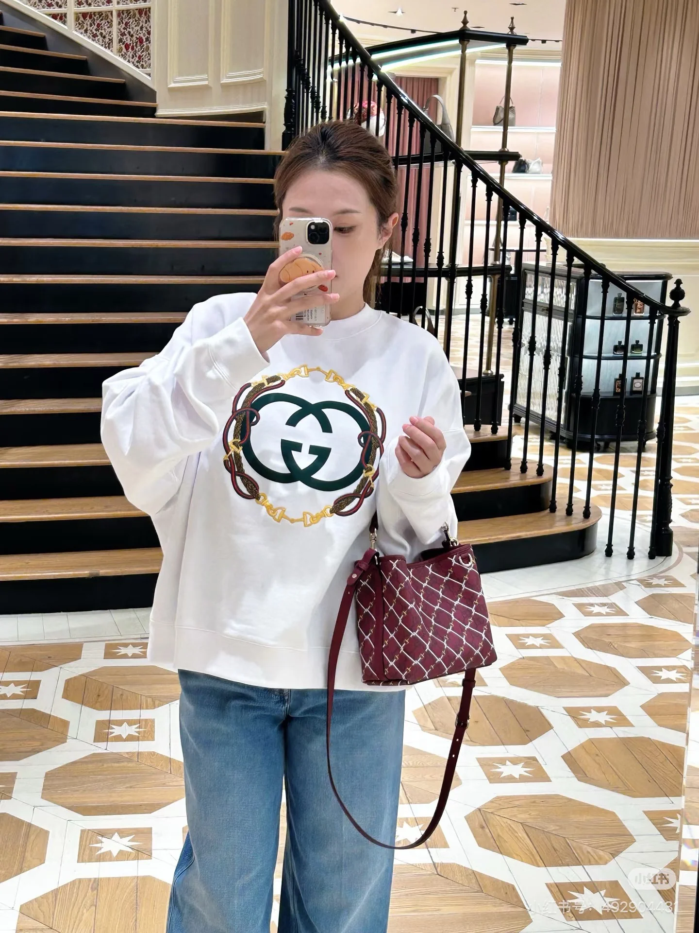 Gucc 26ss print sweatshirts