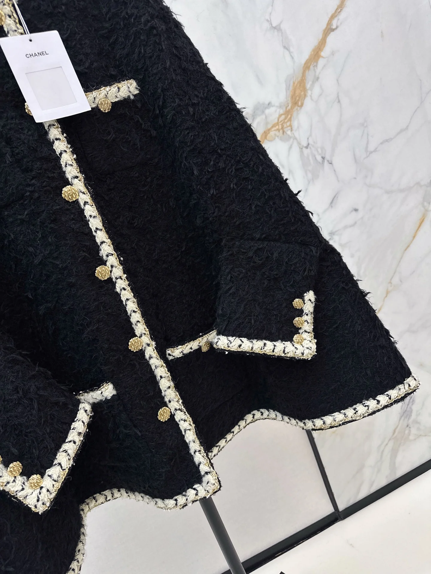 Chan 26ss tweed cape coats