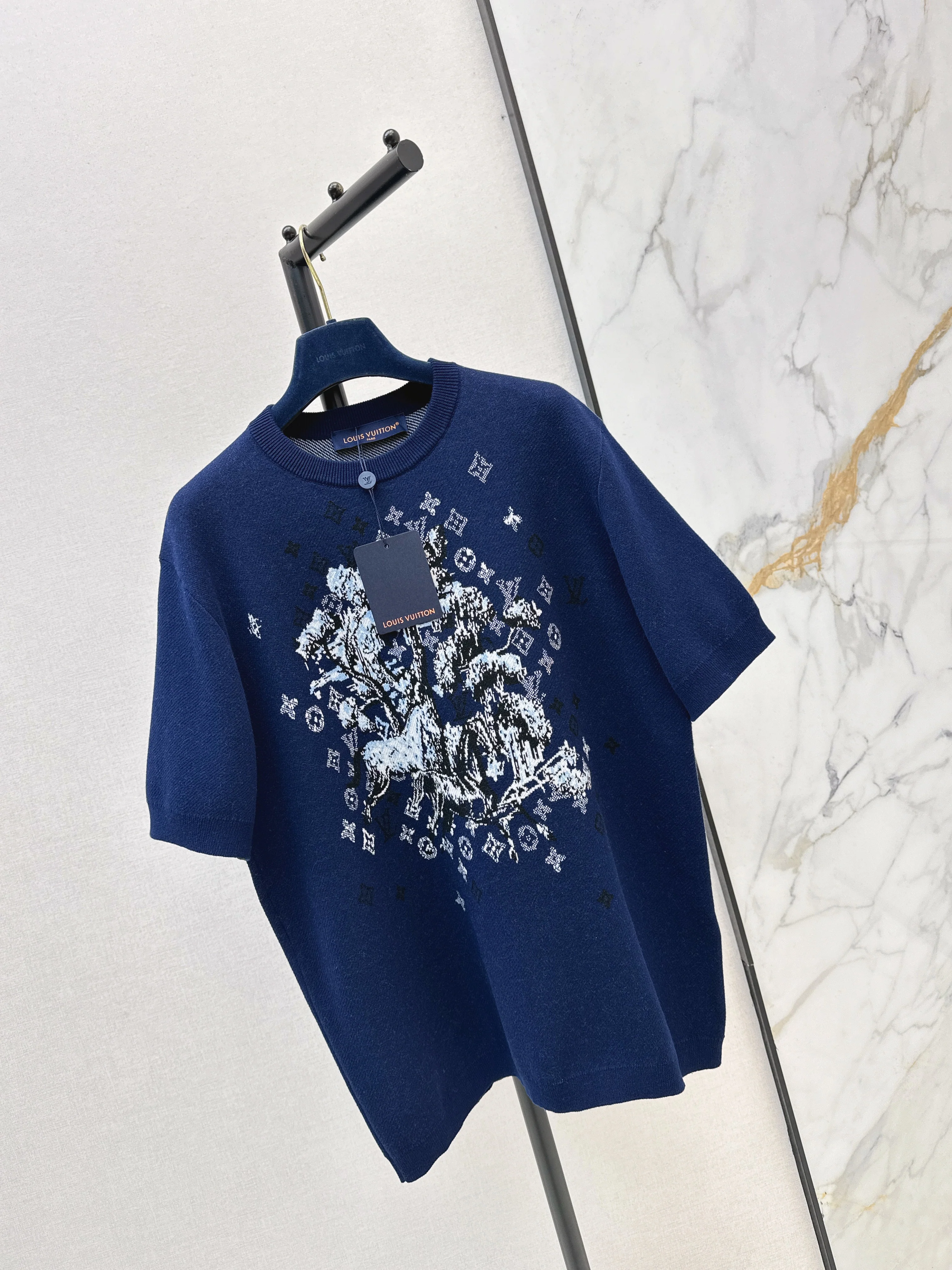 Louis 26ss jacquard knit sweater