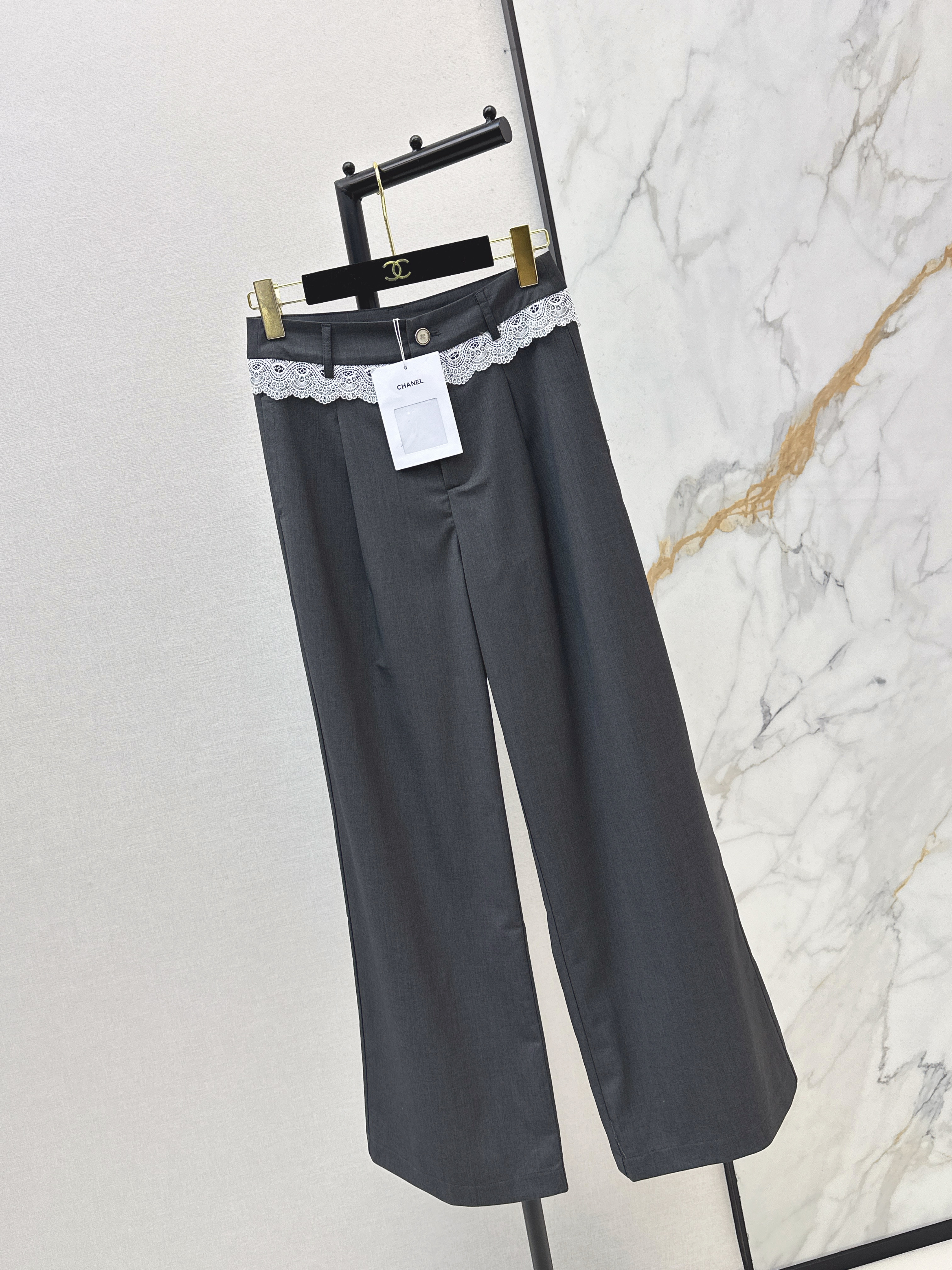 Chan 26ss contract lace pants