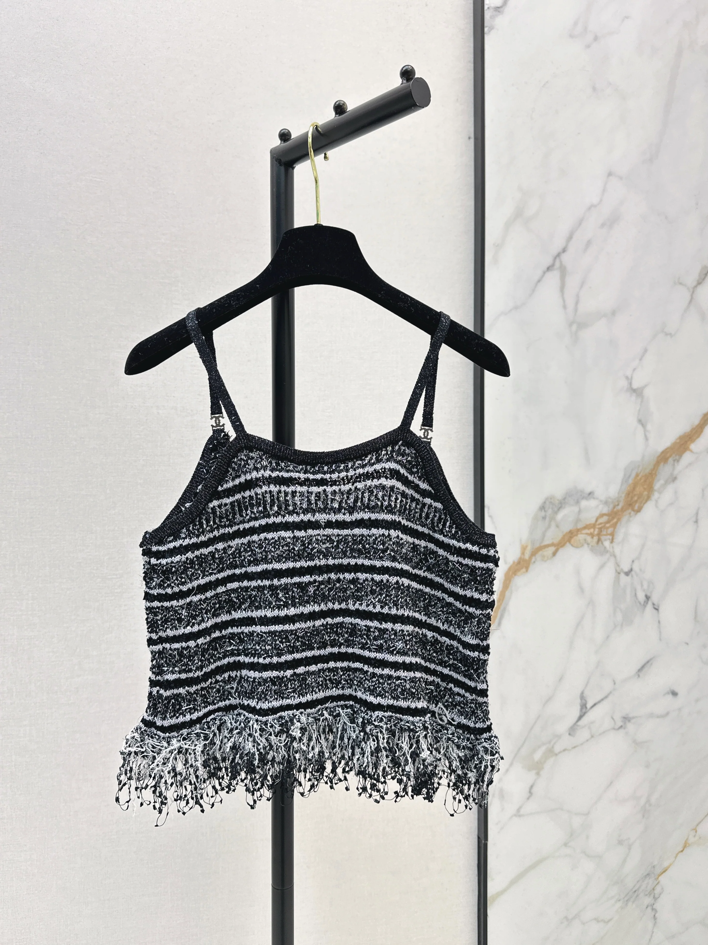 Chan 26ss tassel knit camisole