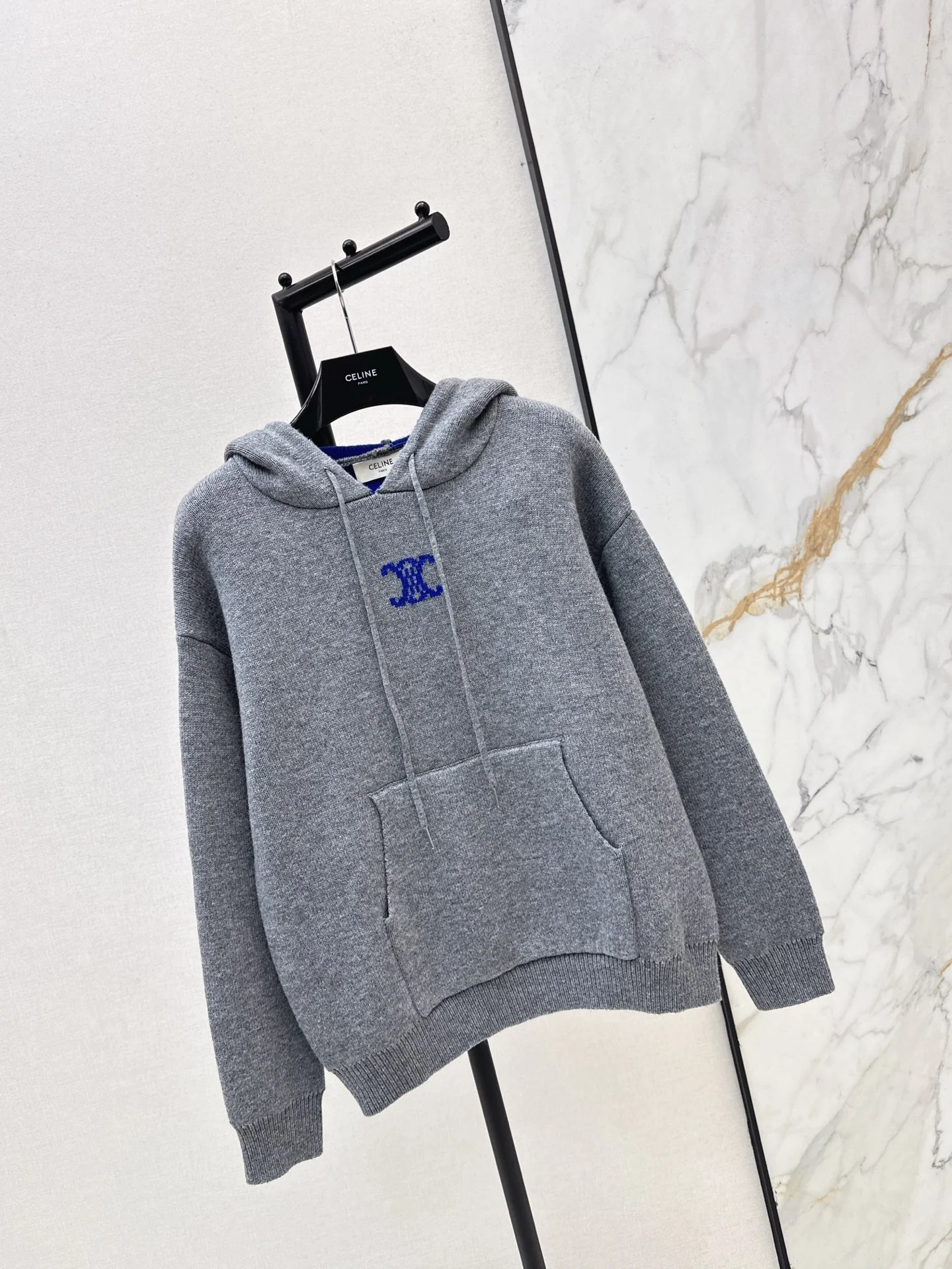 Celi 26ss hooded jacquard sweater