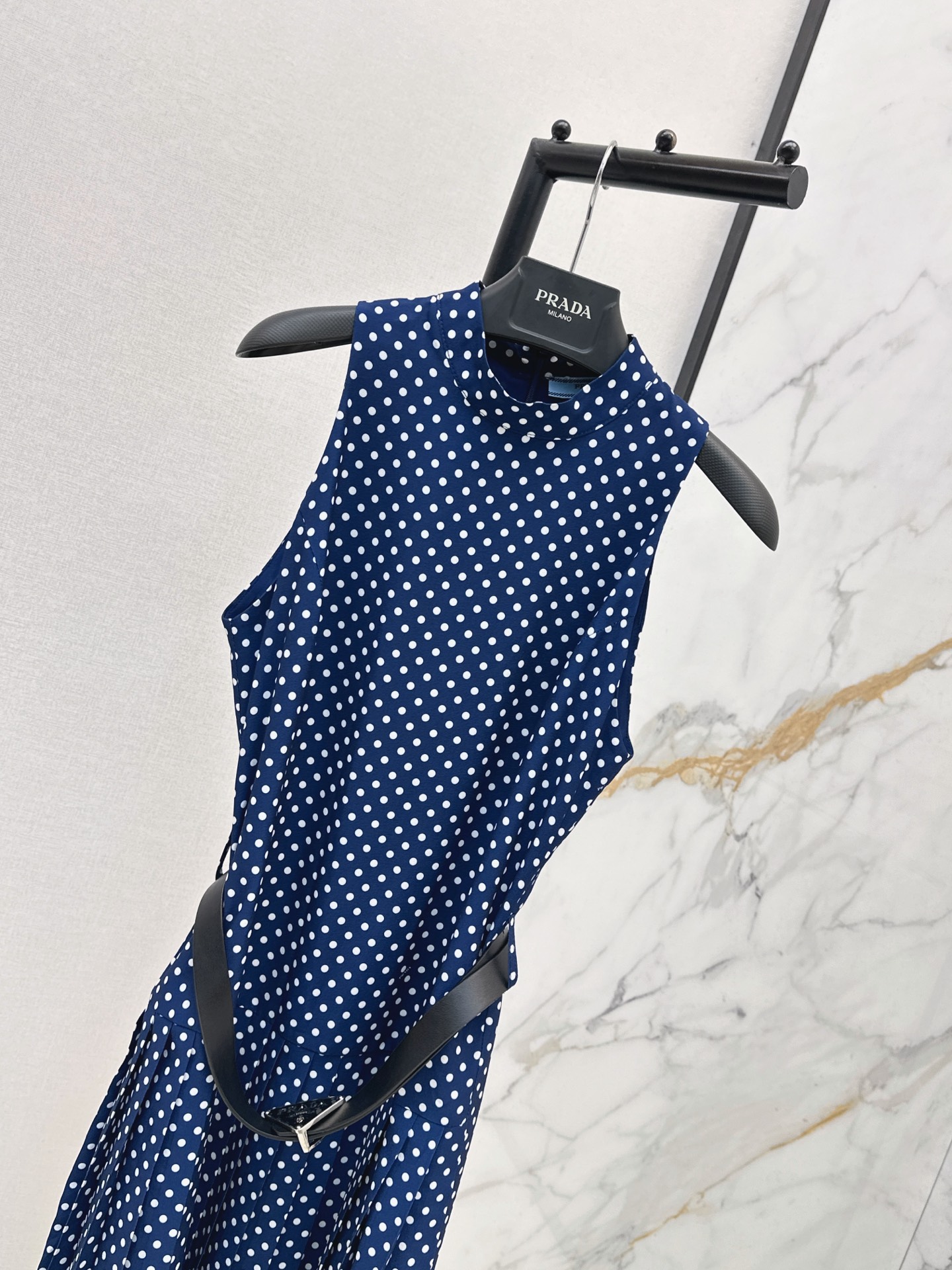 Pra 26ss polk dot sleeveless dress