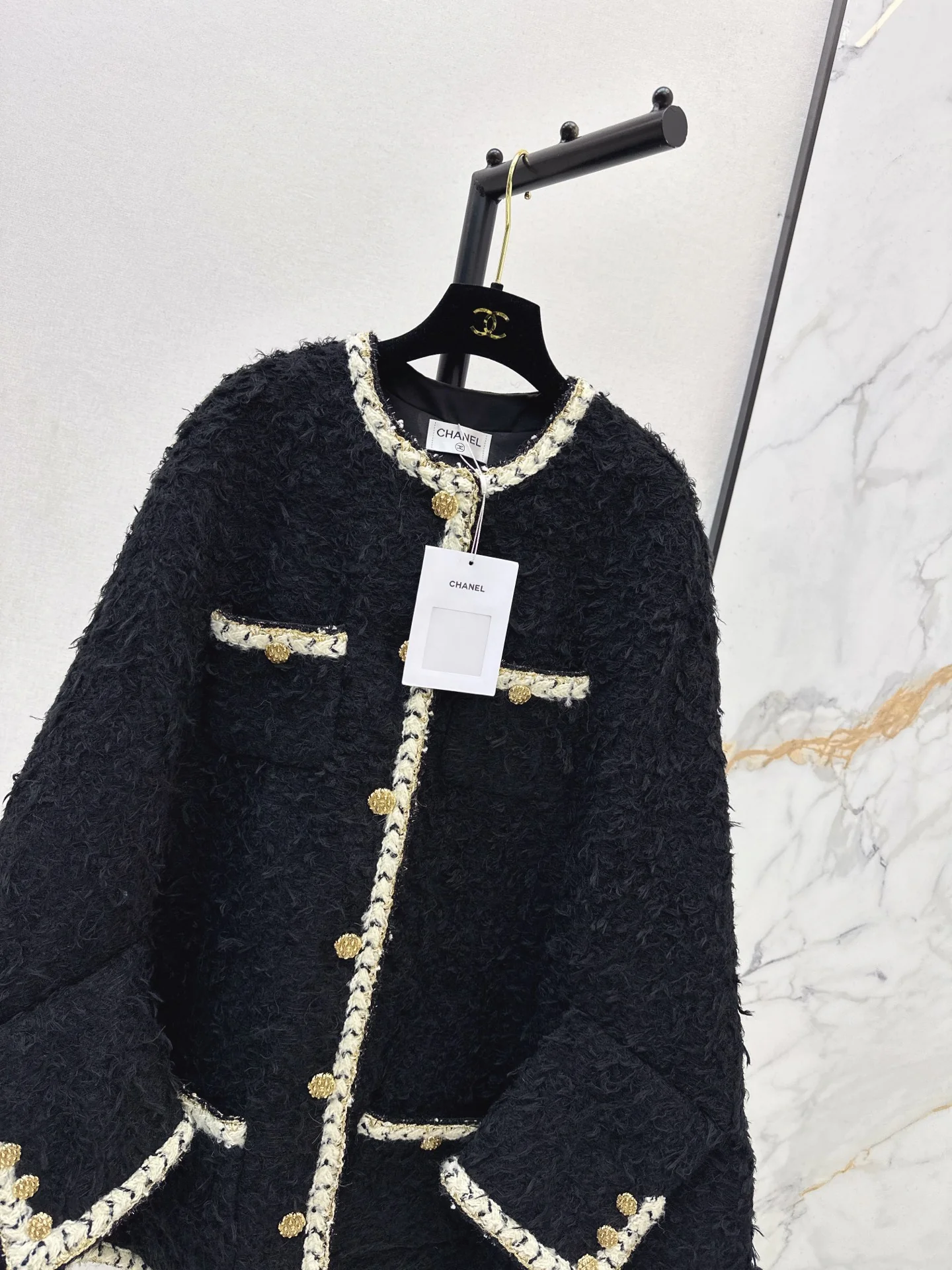 Chan 26ss tweed cape coats