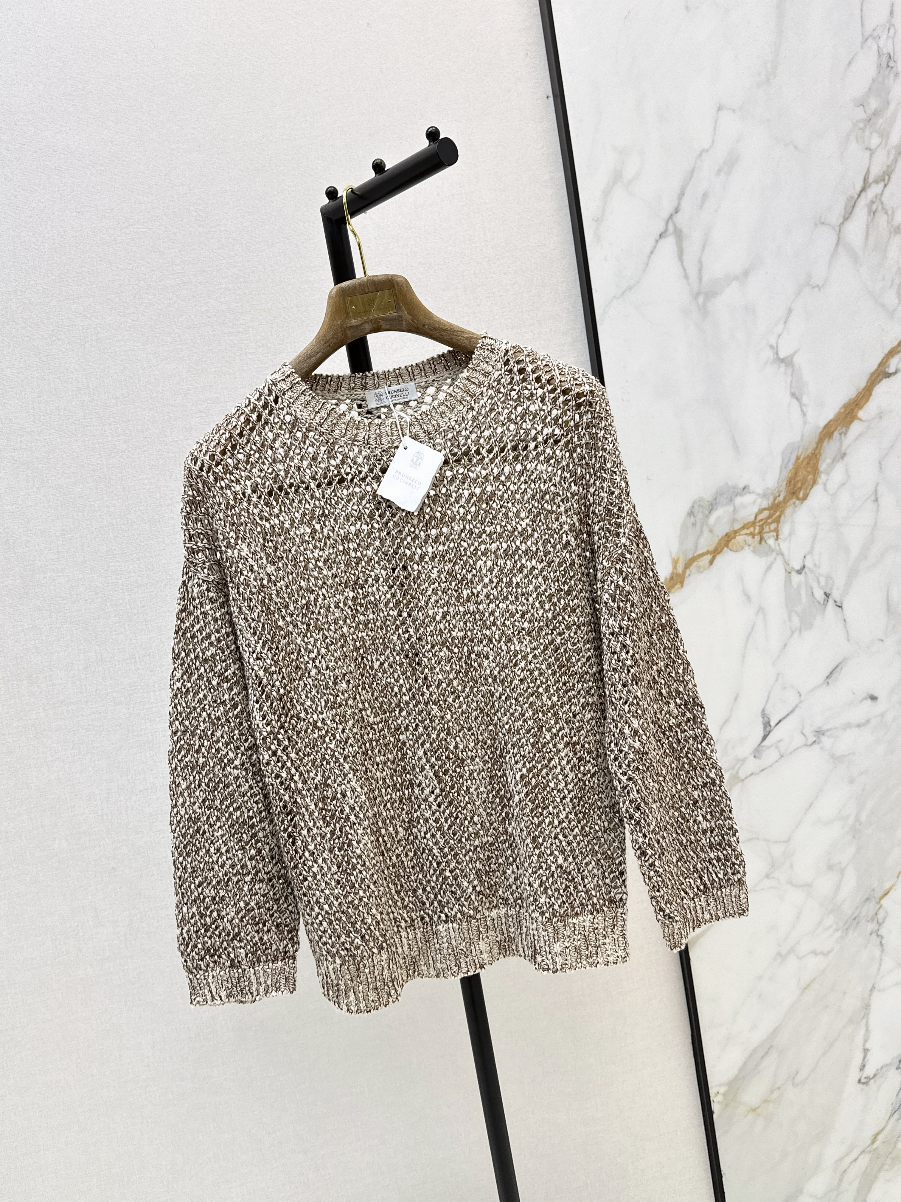 Brun 26ss hollow sweater
