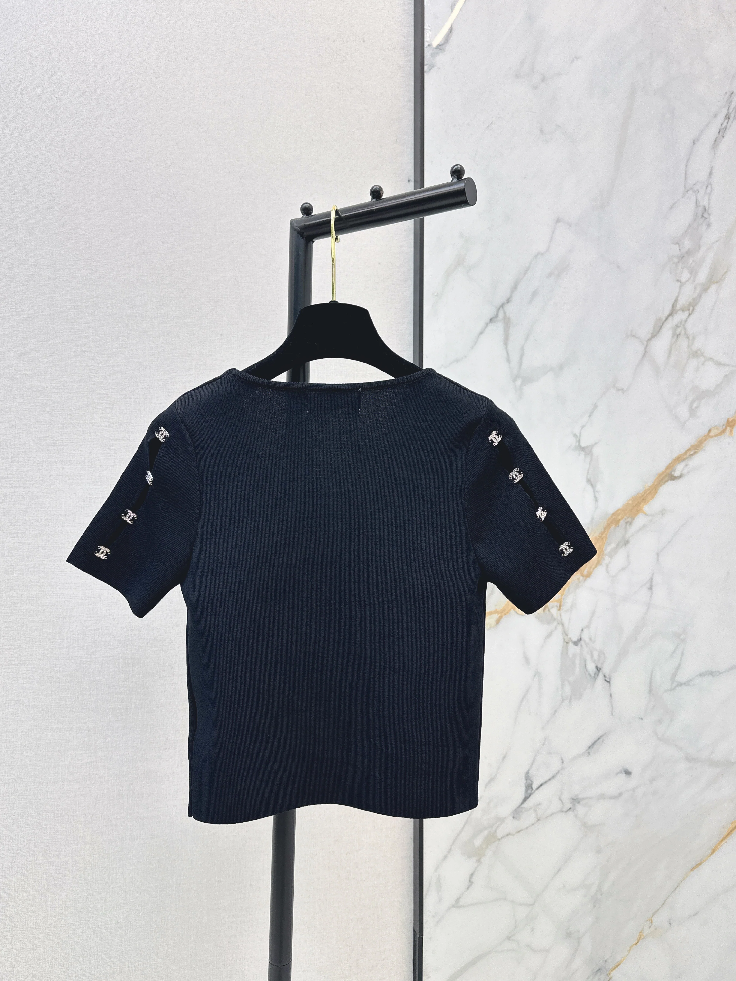 Chan 26ss square collar knitwear