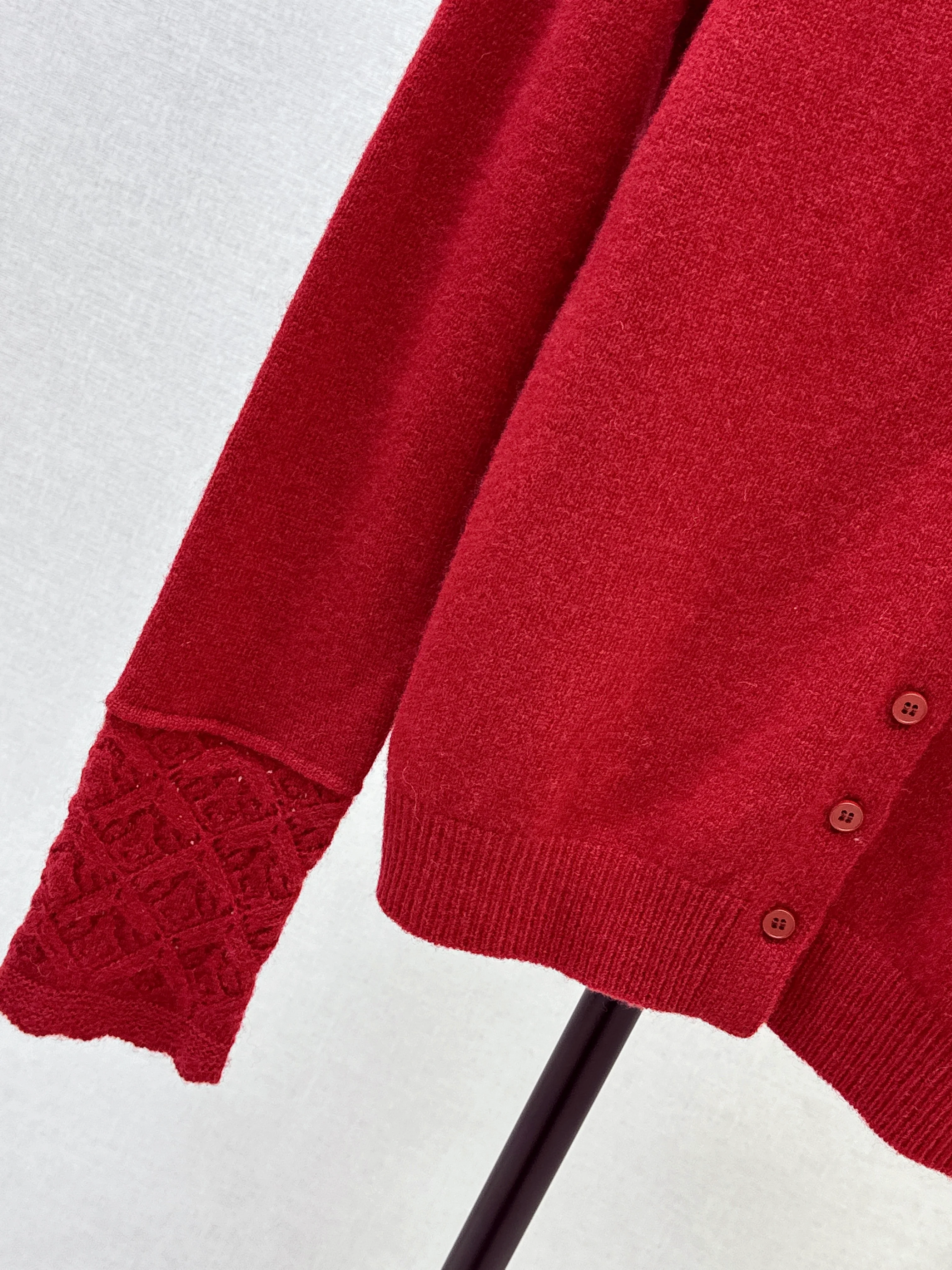 Chol 26ss high neck cardigan