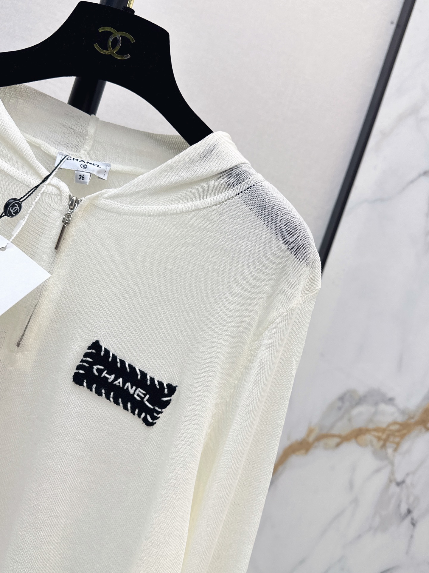 Chan 26ss hooded knitwear