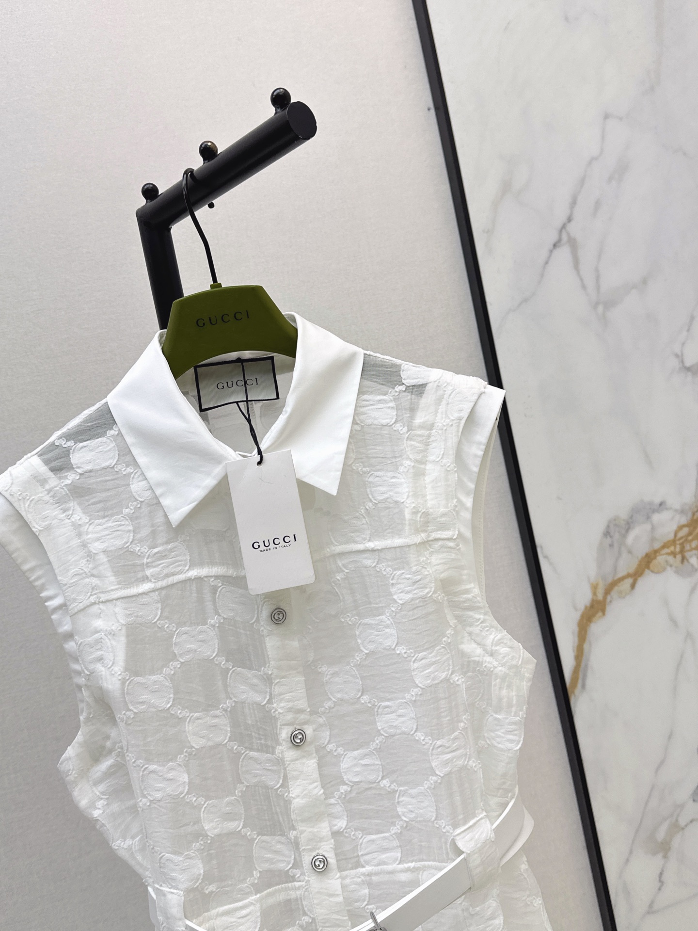 Guc 26ss sleeveless jacquard dress