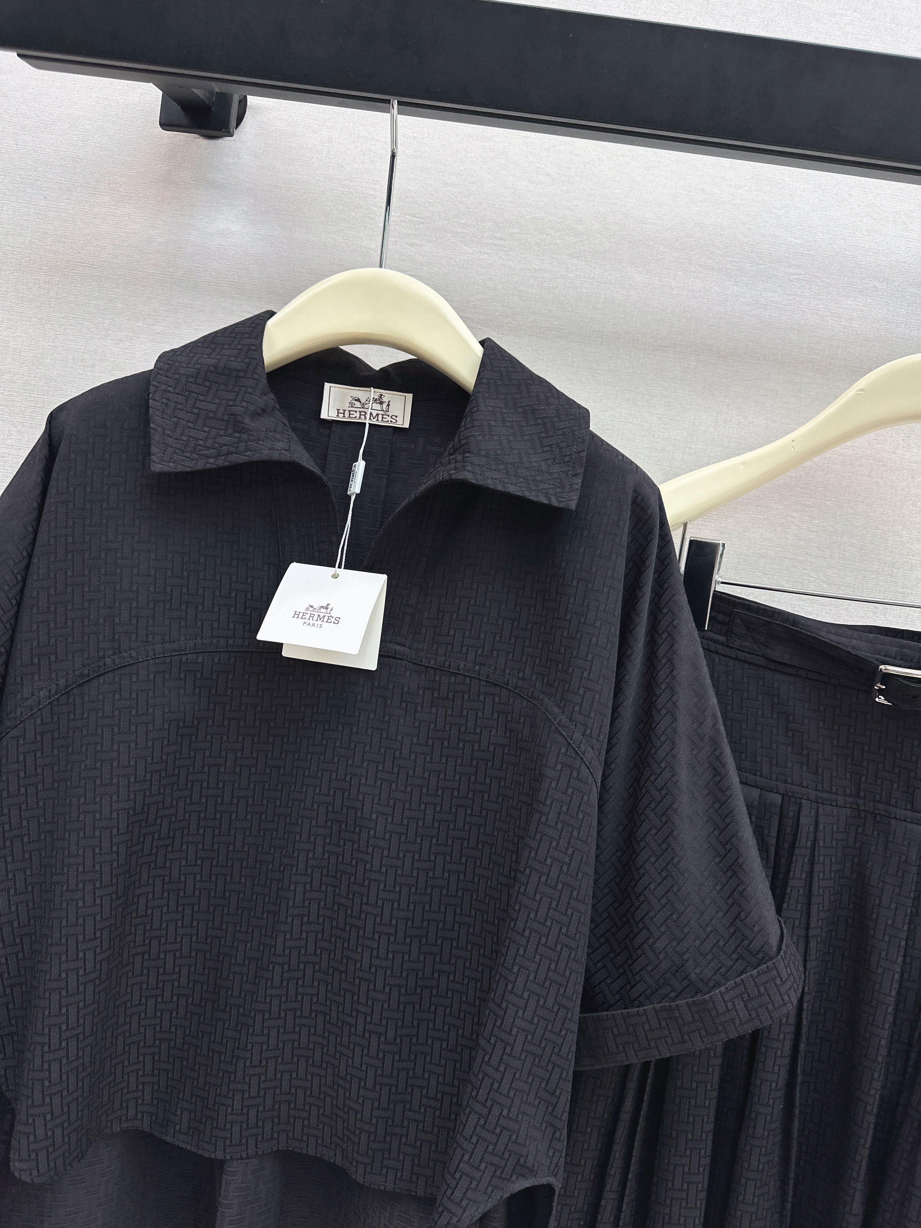 Herm 26ss jacquard shirt shirt sets