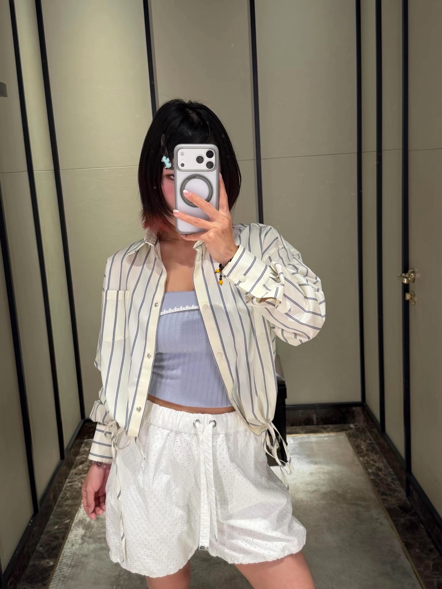 Monc 26ss stripe shirt
