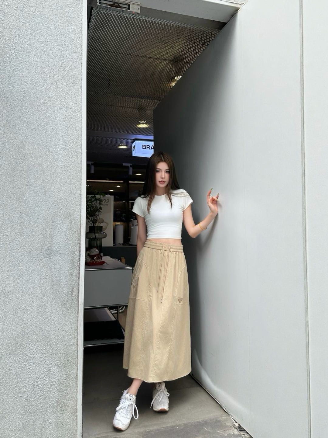 Pra 26ss drawstring skirt