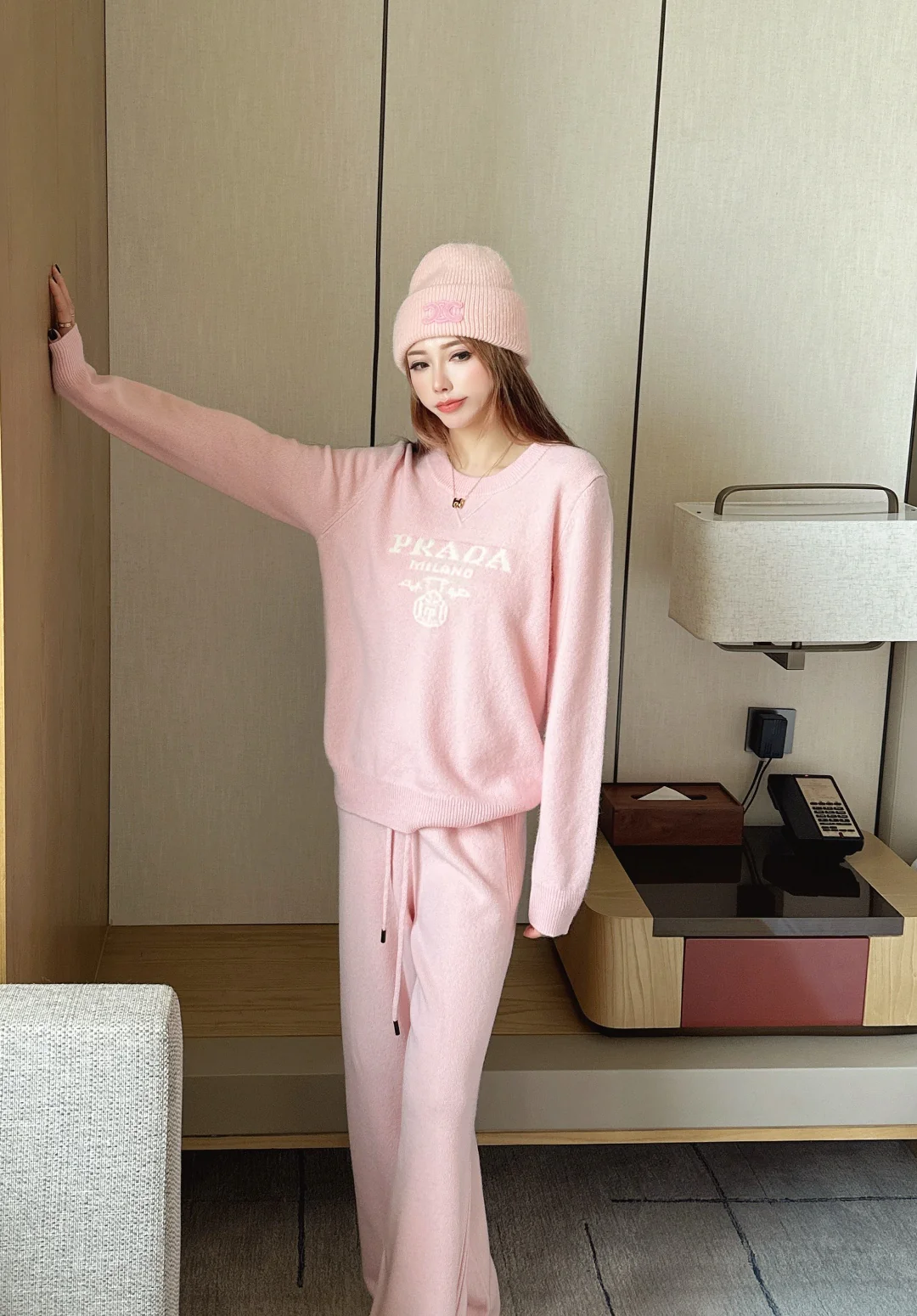 Pra 25fw sweater pants set