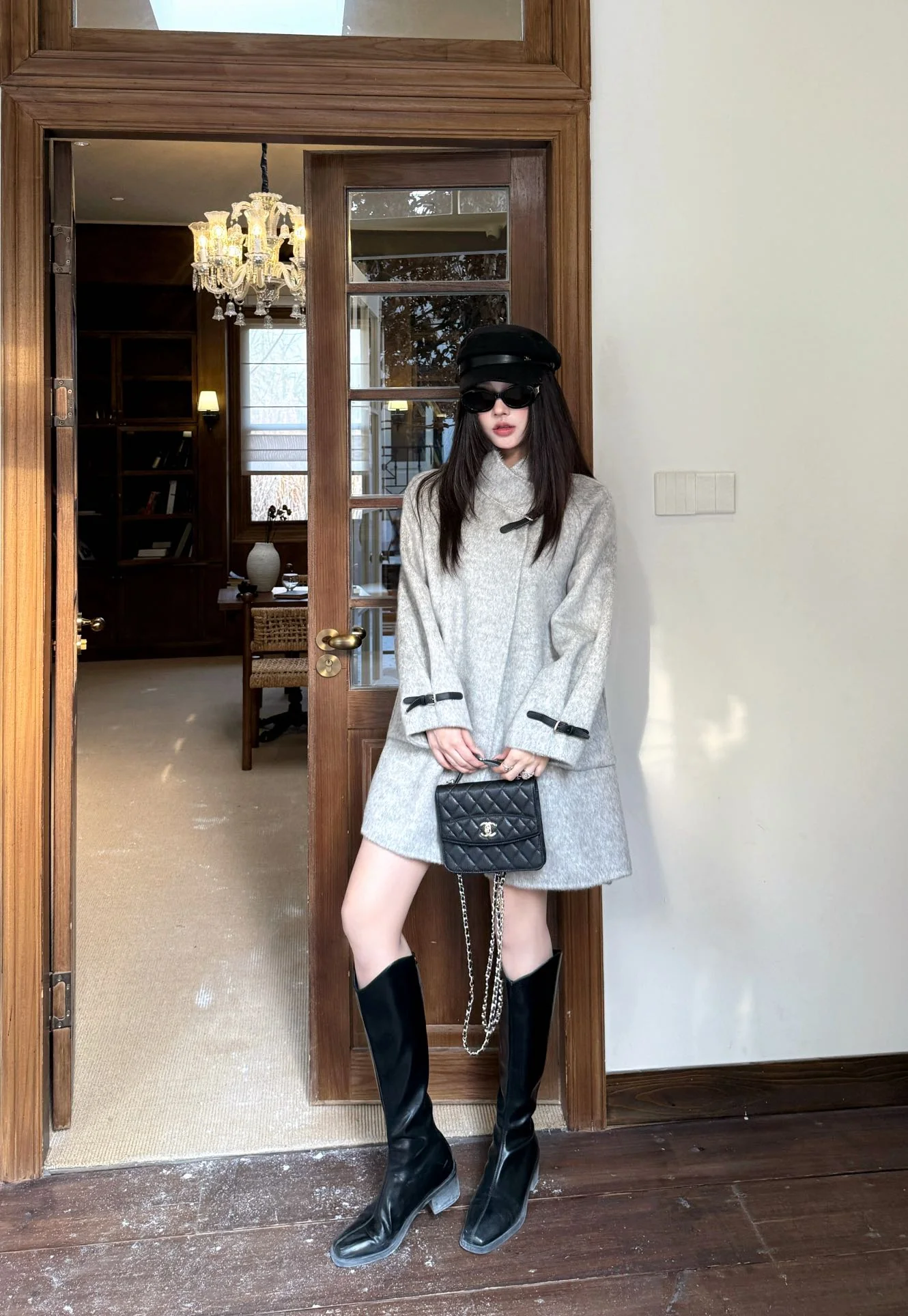 Her 25fw woolen belted overcoats