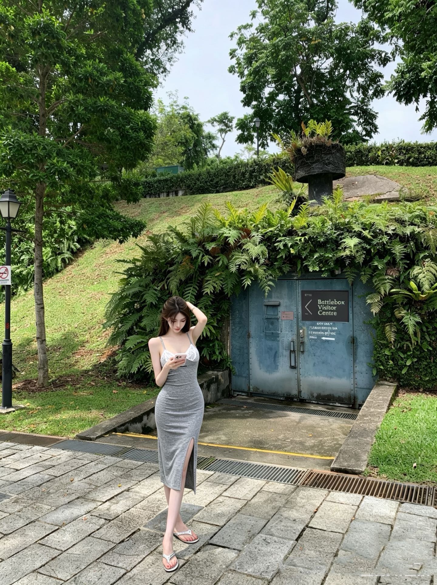 Miu 26ss lave knit slip dress