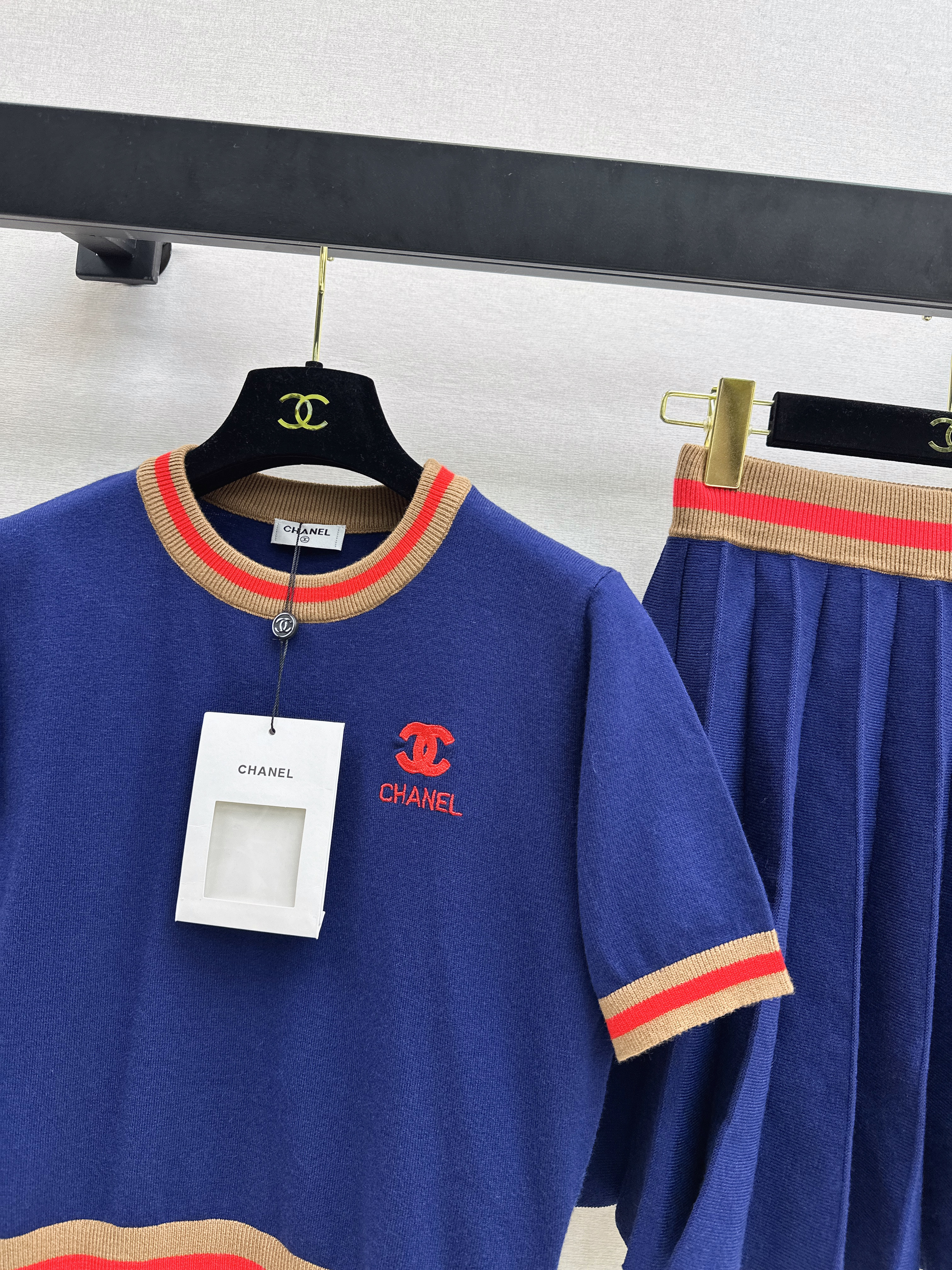 Chan 26ss knitted outfit sets