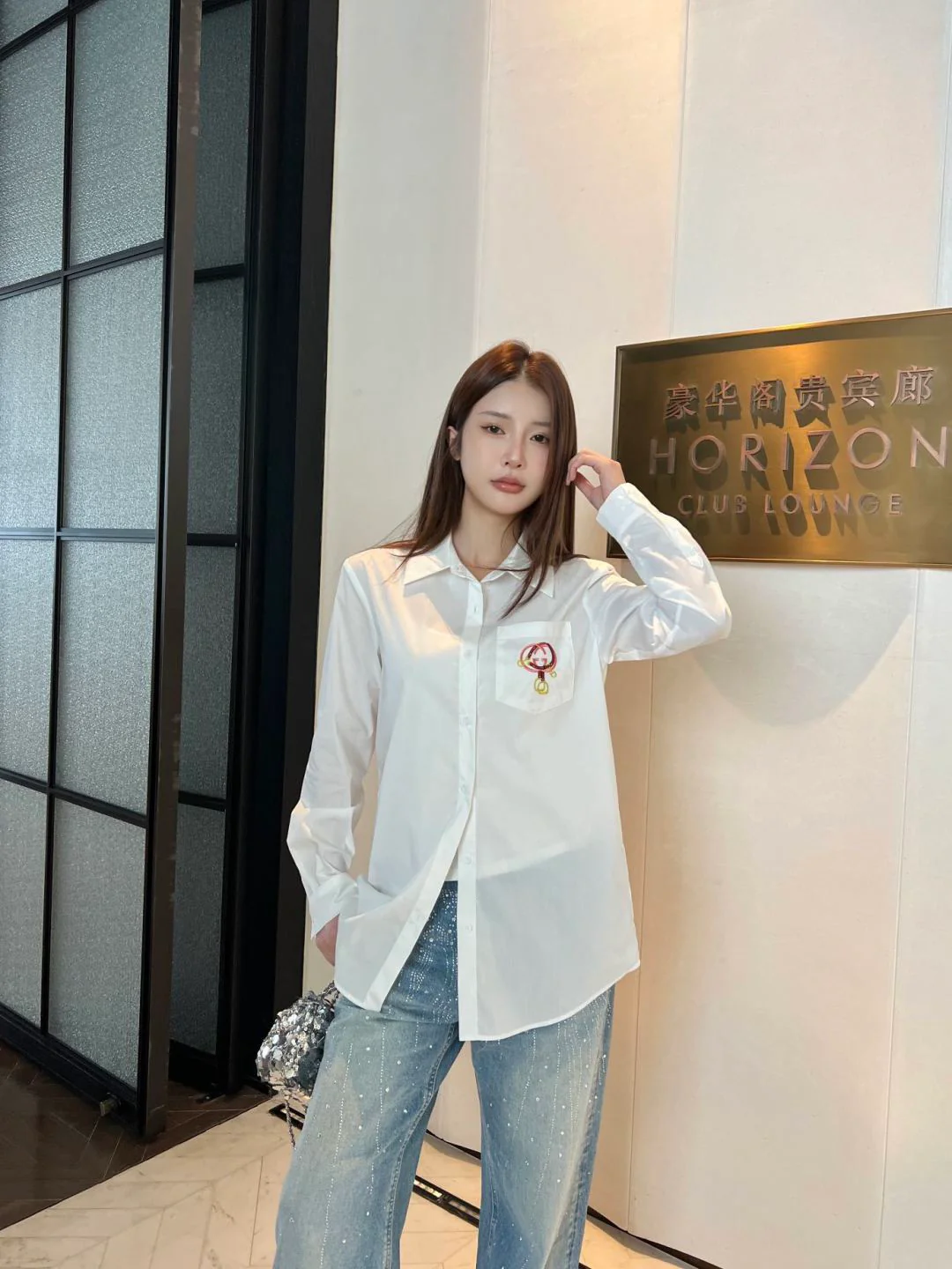 Gucc 26ss embroidery shirts