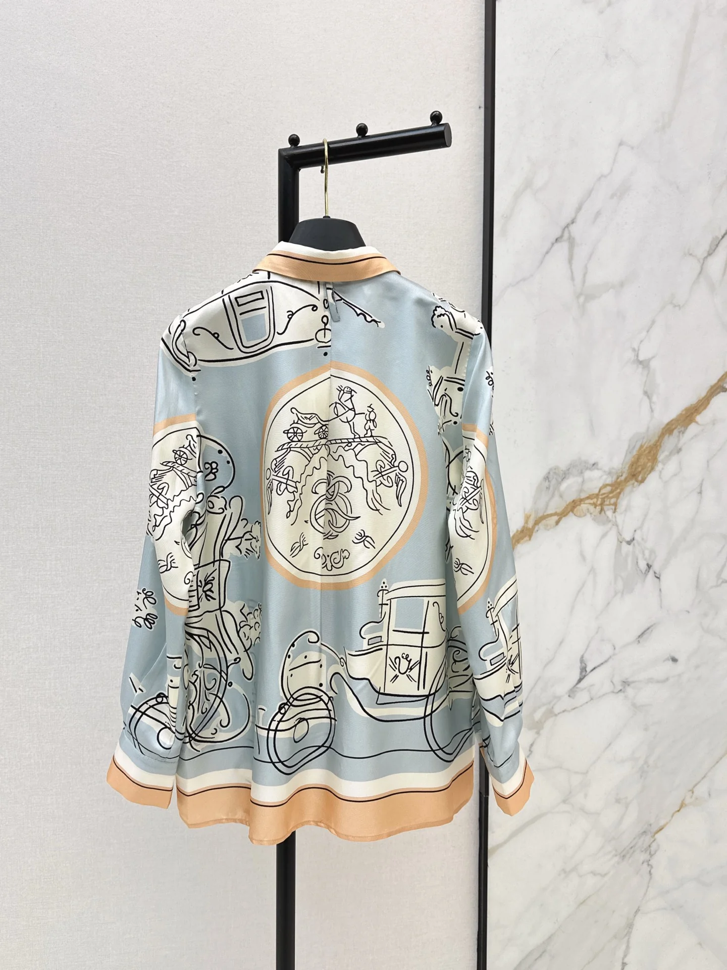 Herm 26ss print silk shirts