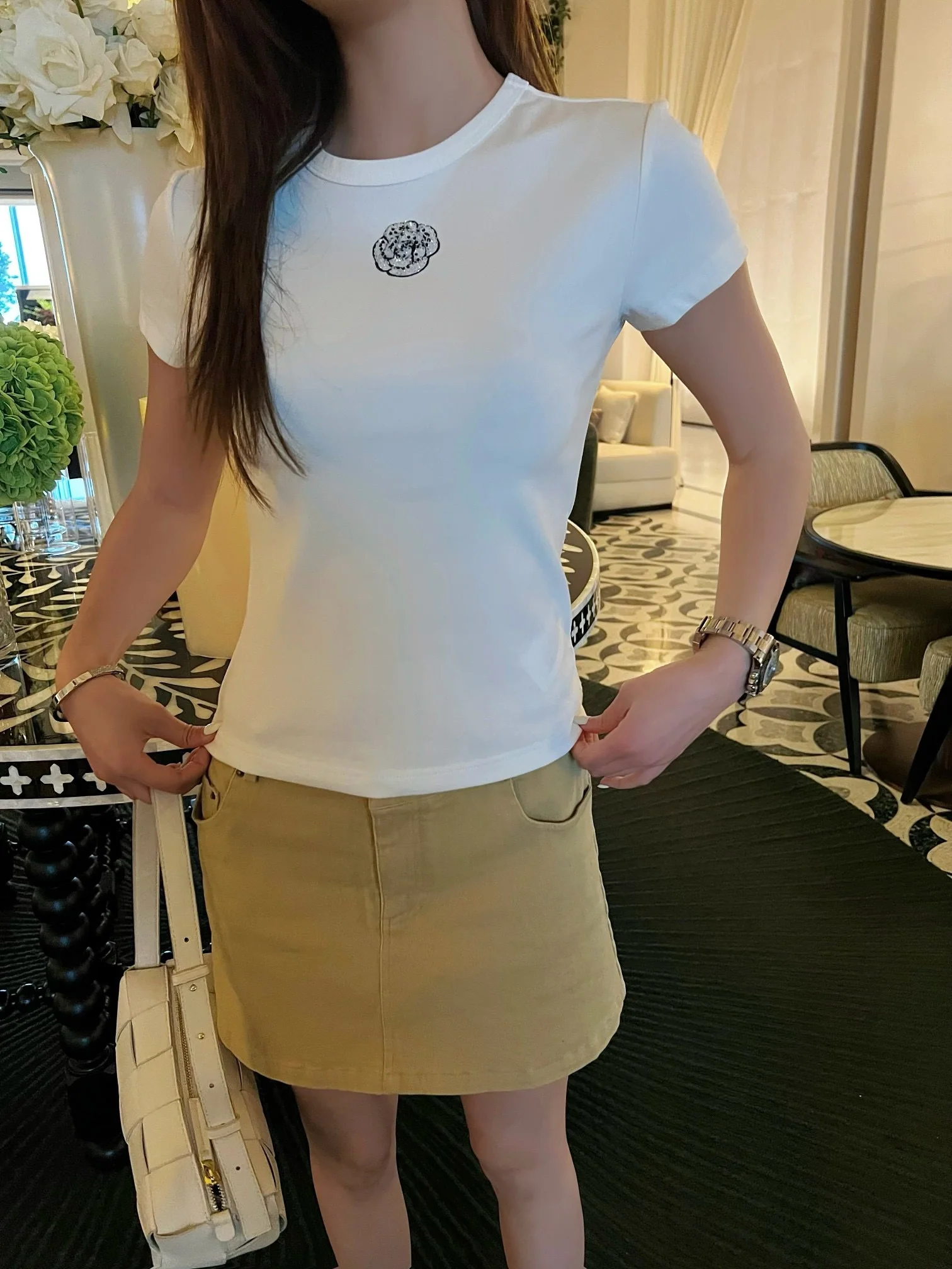 Chan 26ss beading t-shirts