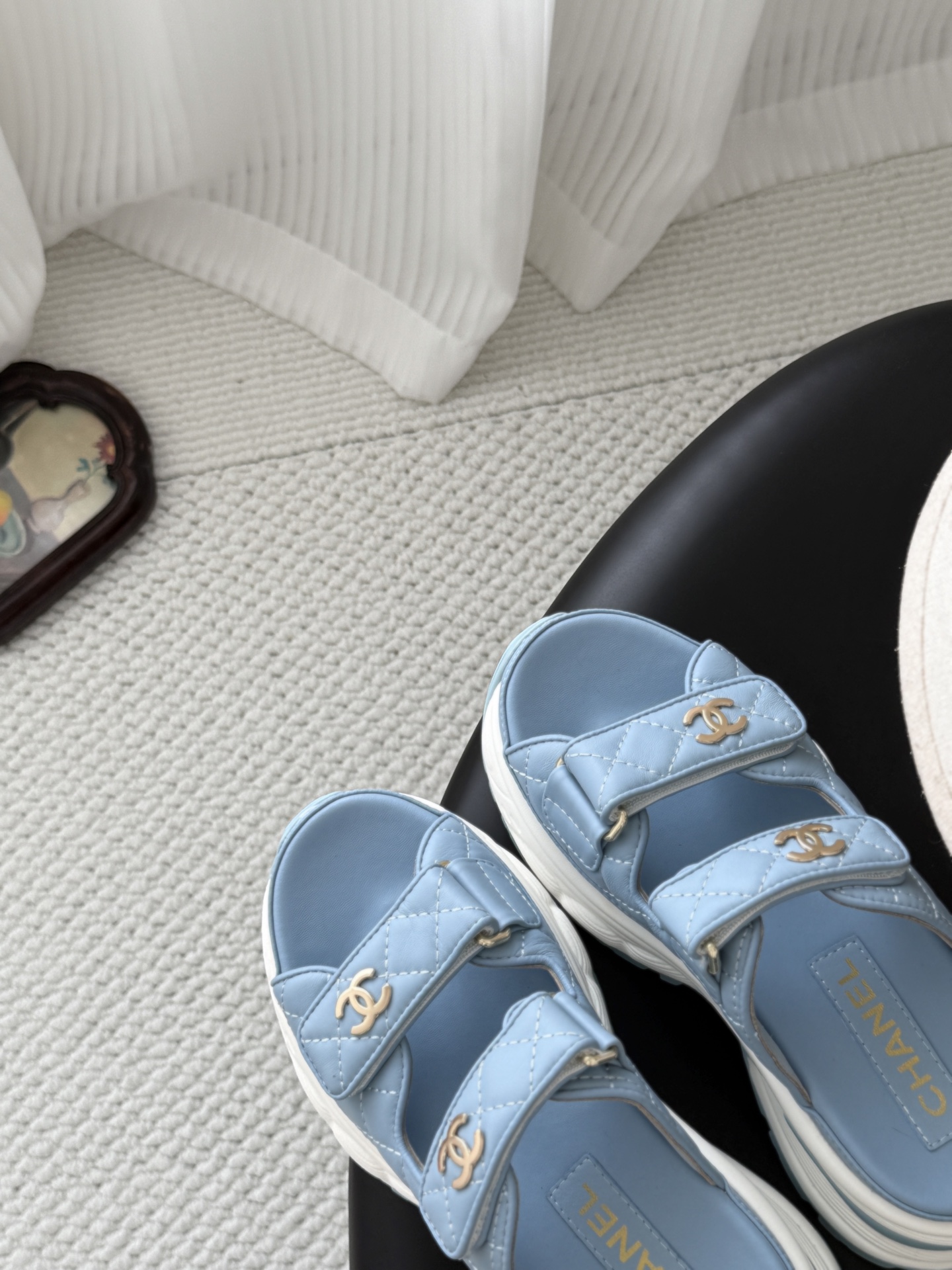 Chan 26ss velcro slippers