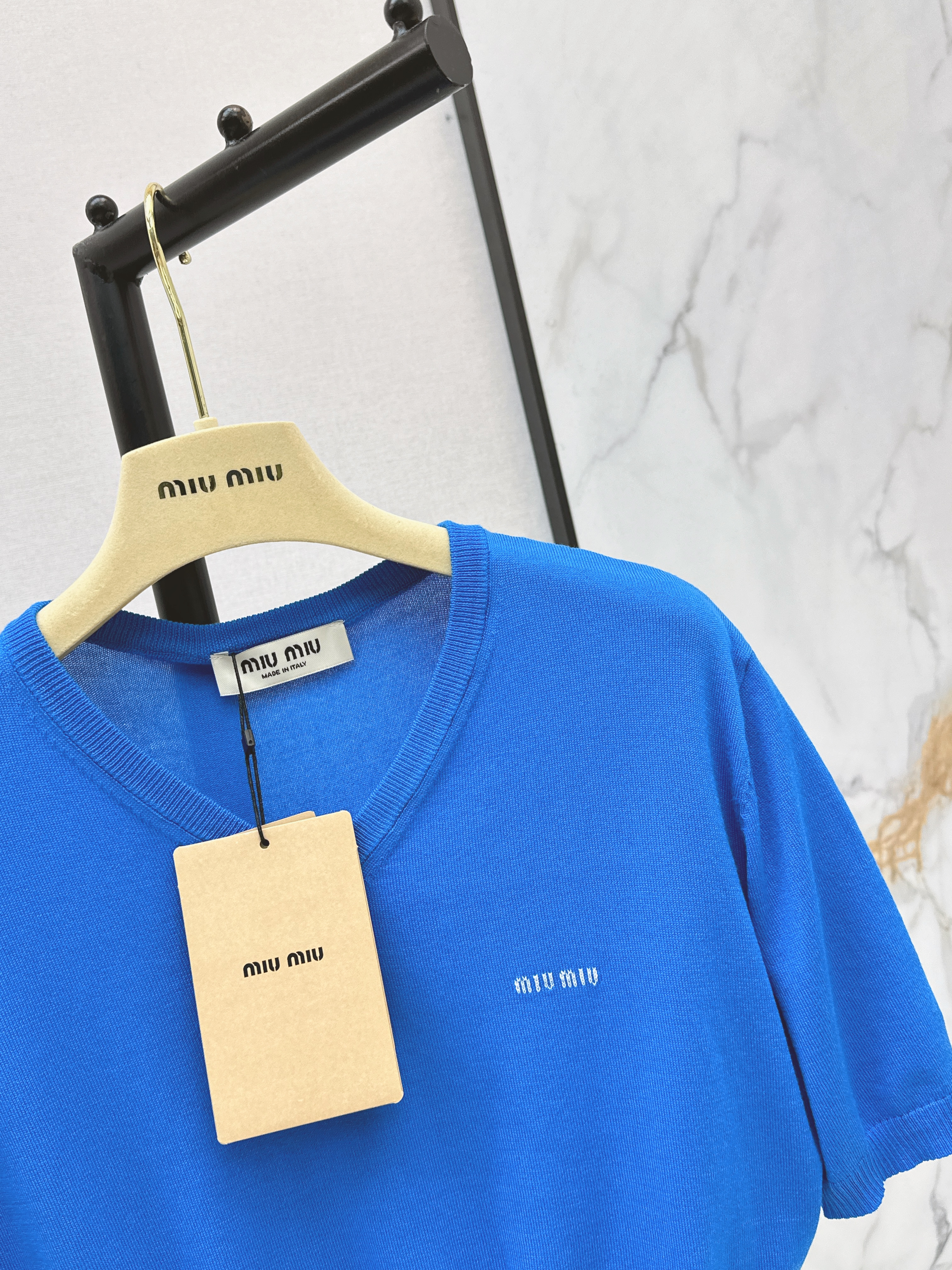 Miu 26ss knit crop top