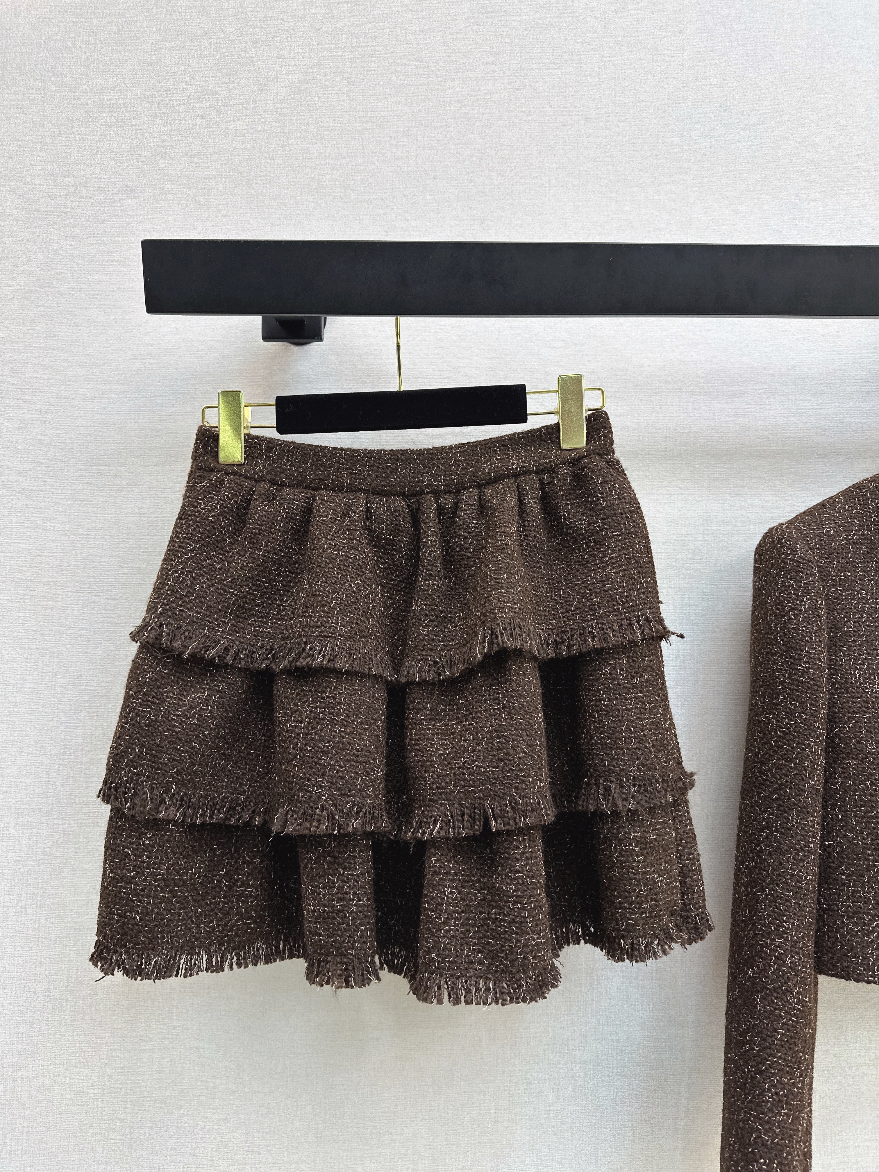 Chan 26ss fringe woven skirts