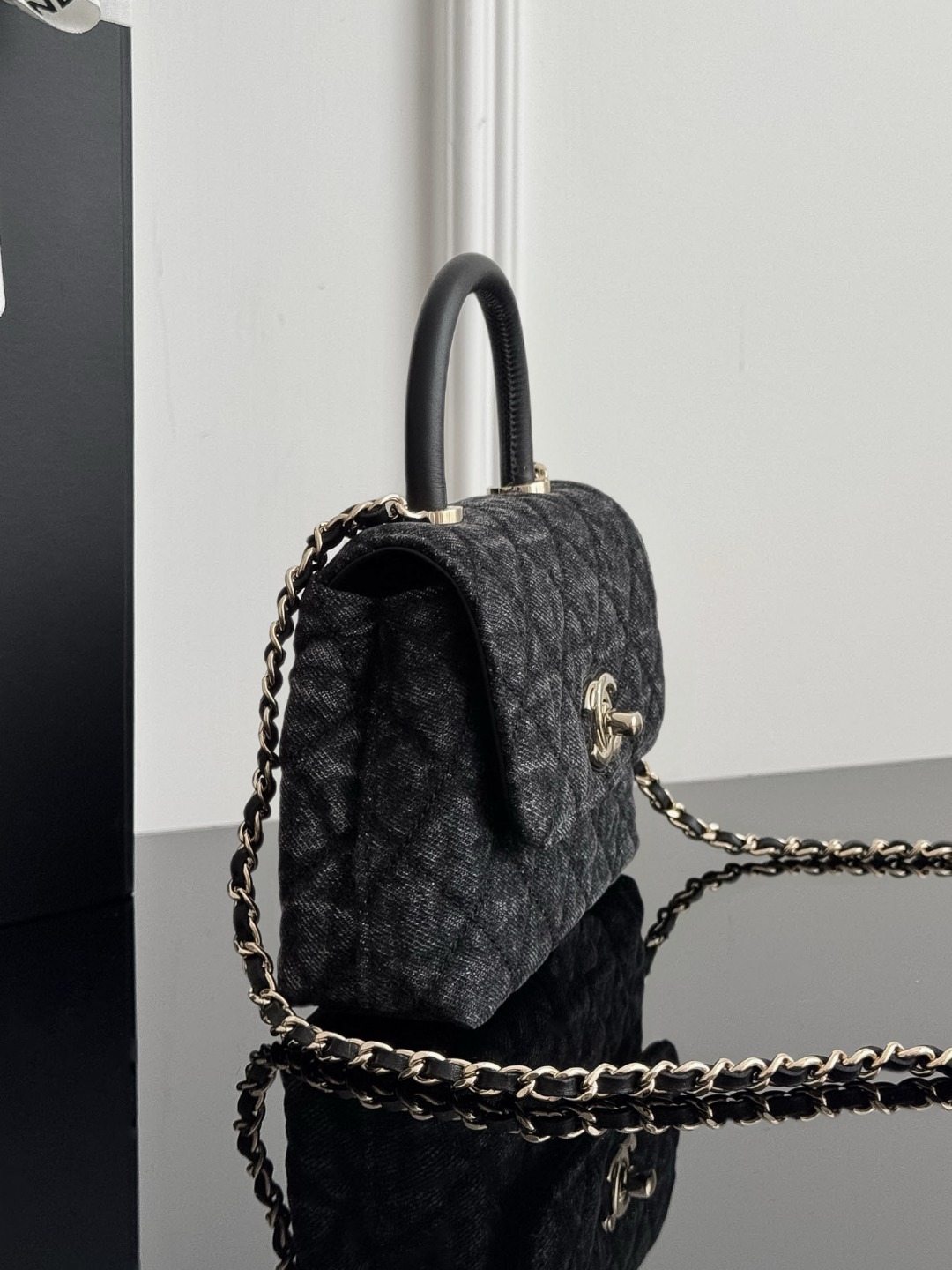 Chan 26P denim mini coco handle