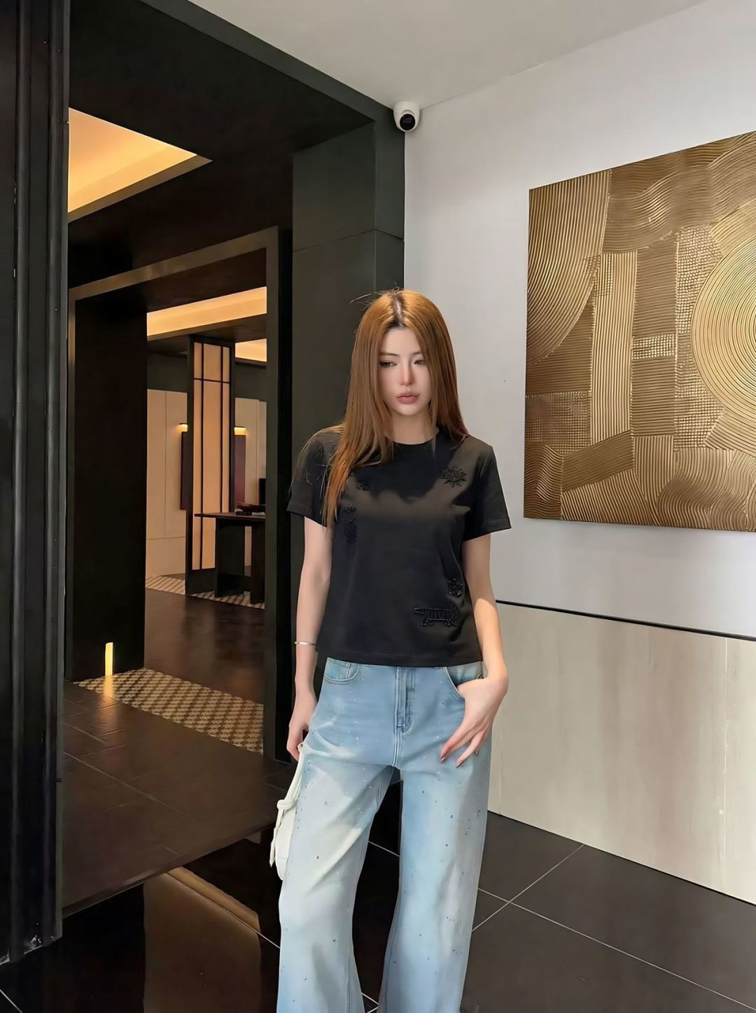 Chan 26ss beading t-shirt