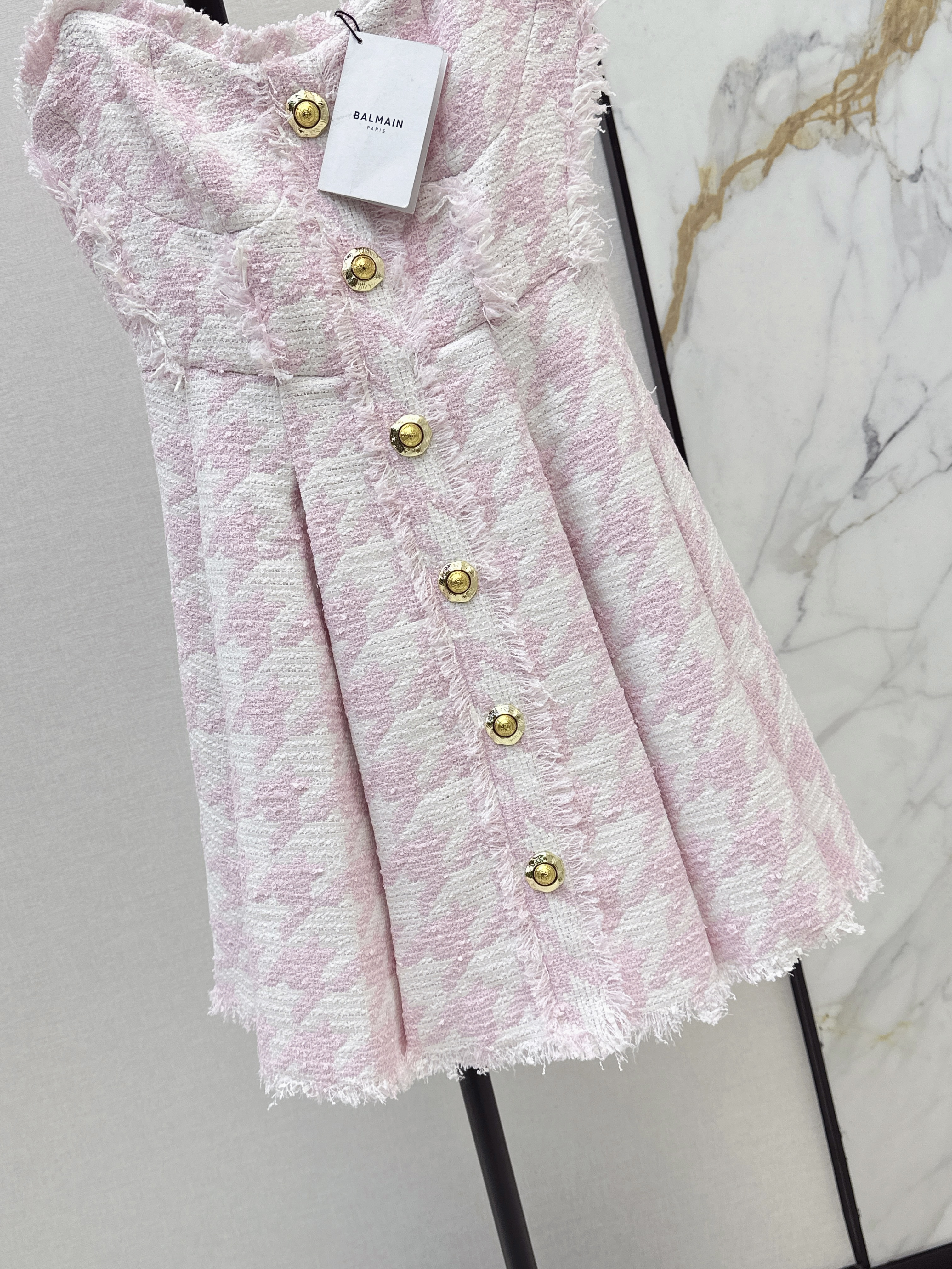 Bal 26ss fringe slip dress