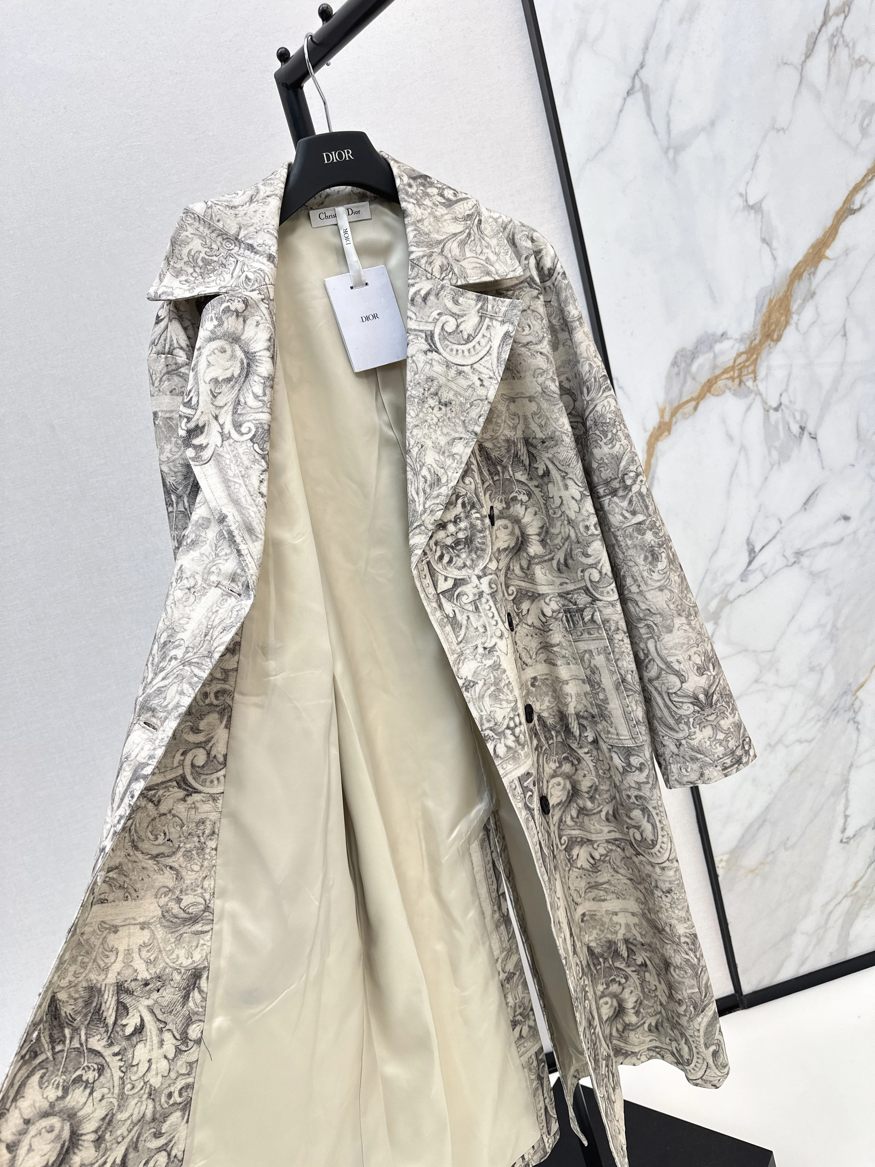 CD 26ss print denim overcoats