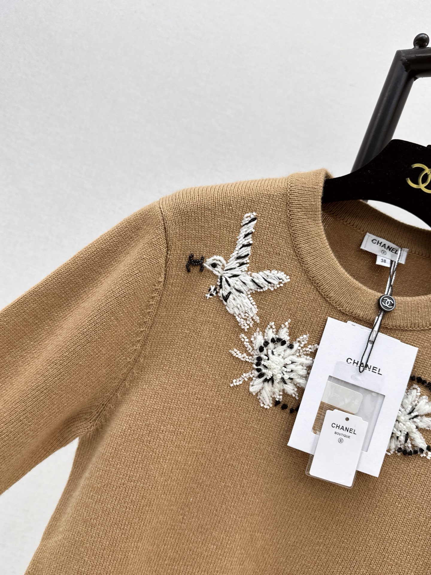 Chan 26ss beading sweater
