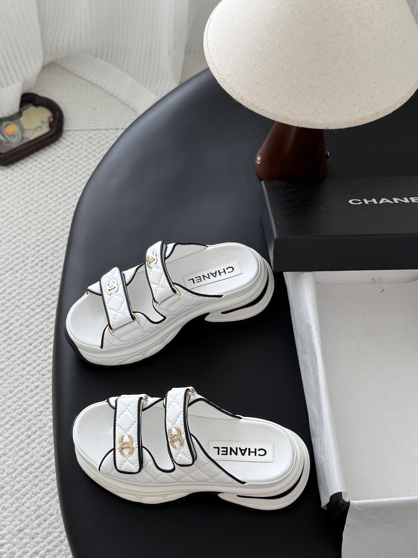 Chan 26ss velcro slippers