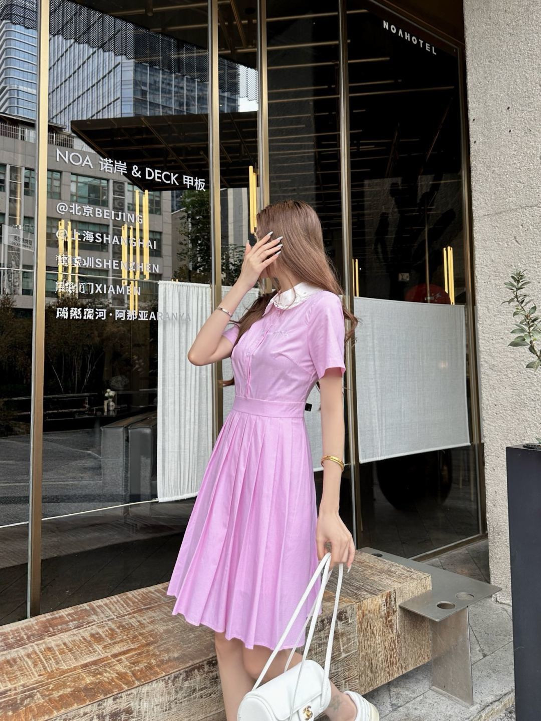 Miu 26ss peter pan collar dress