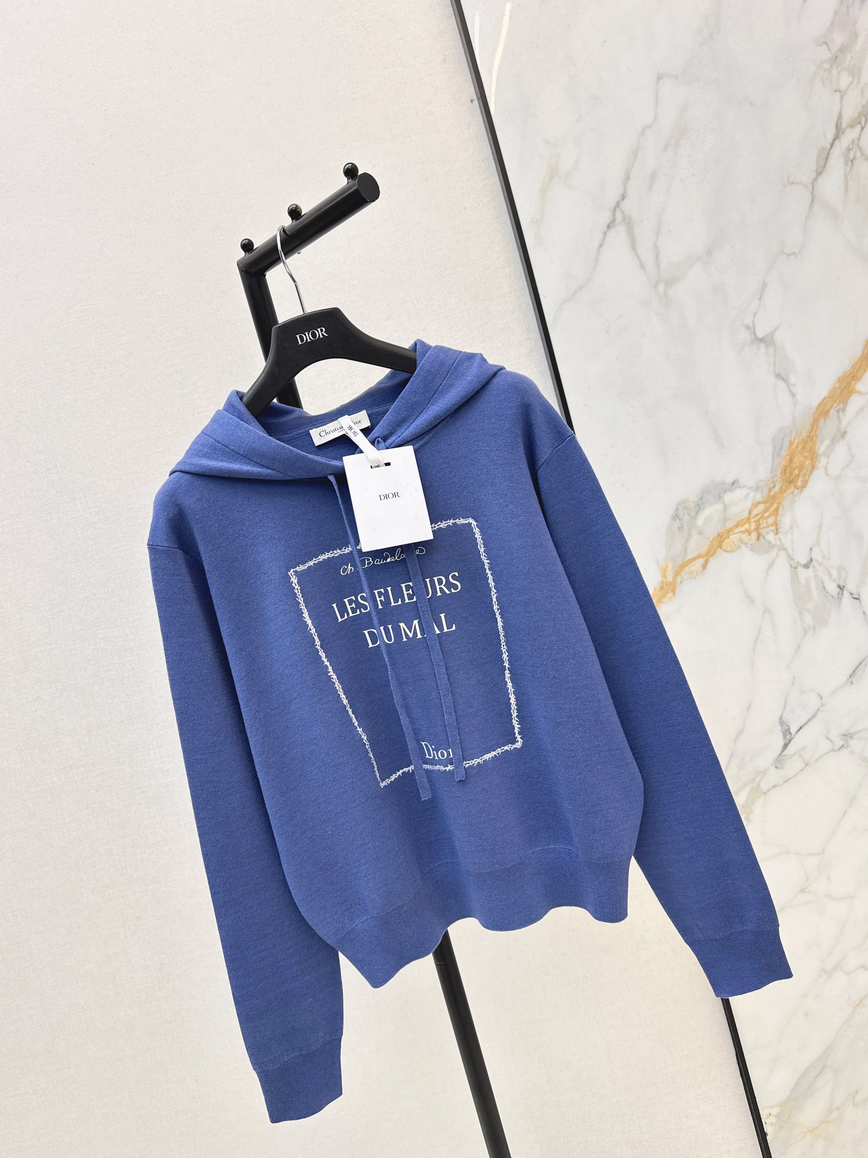 CD 26ss hooded knitted sweater