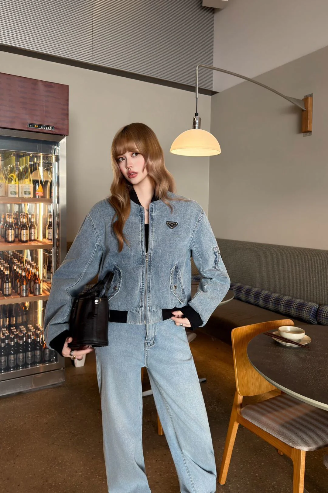 Prad 26ss denum padded jacket