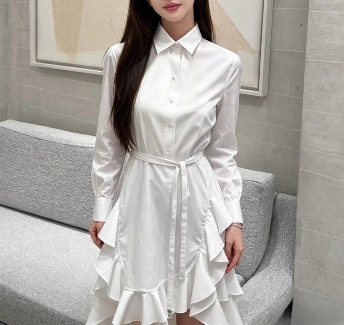 CD 26ss ruffle shirt dress