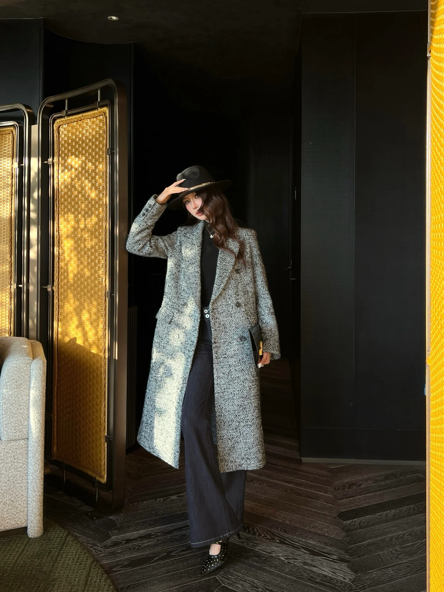 Brun 25fw tweed overcoats