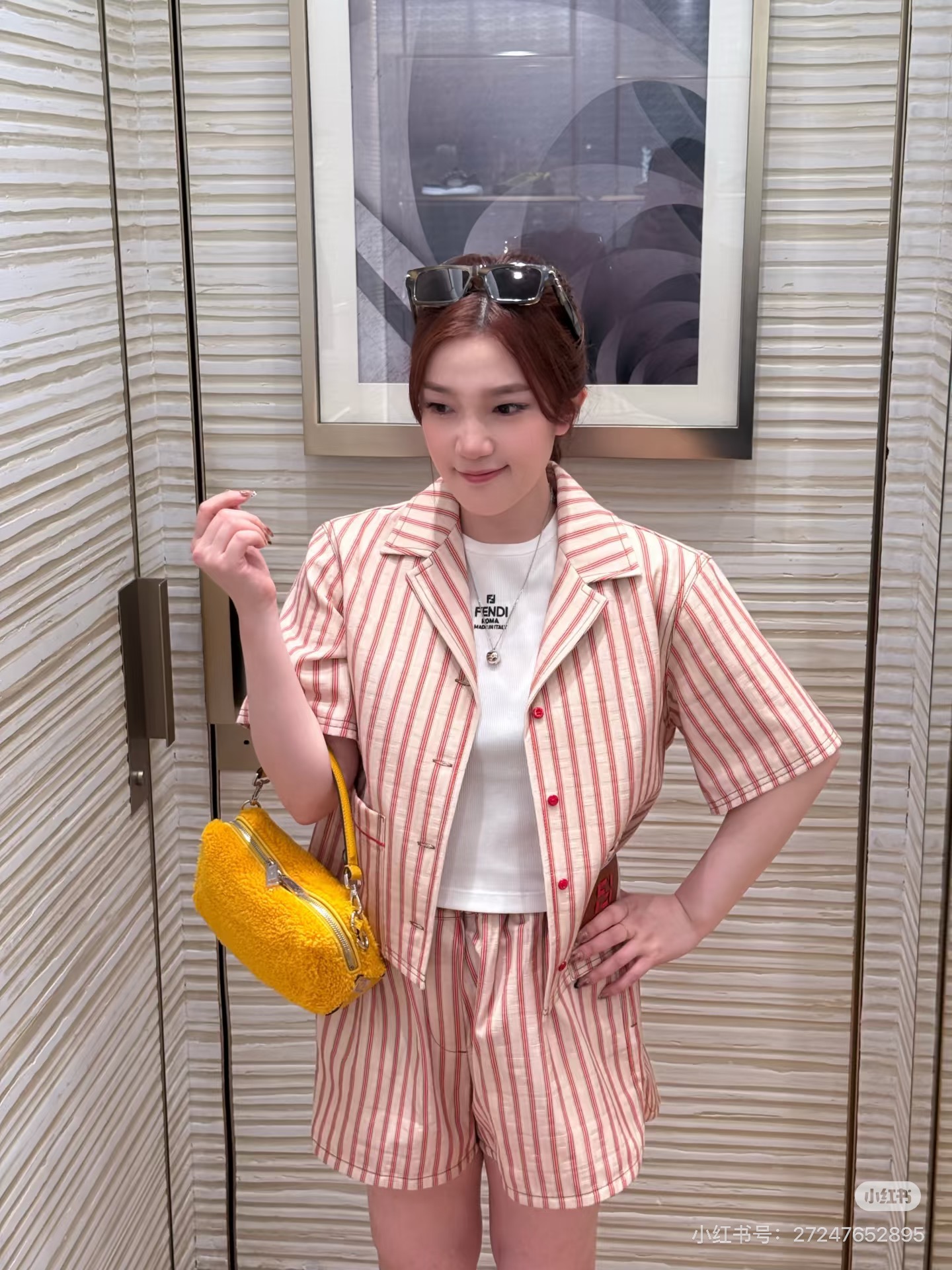 Fen 26ss jacquard cropped jacket