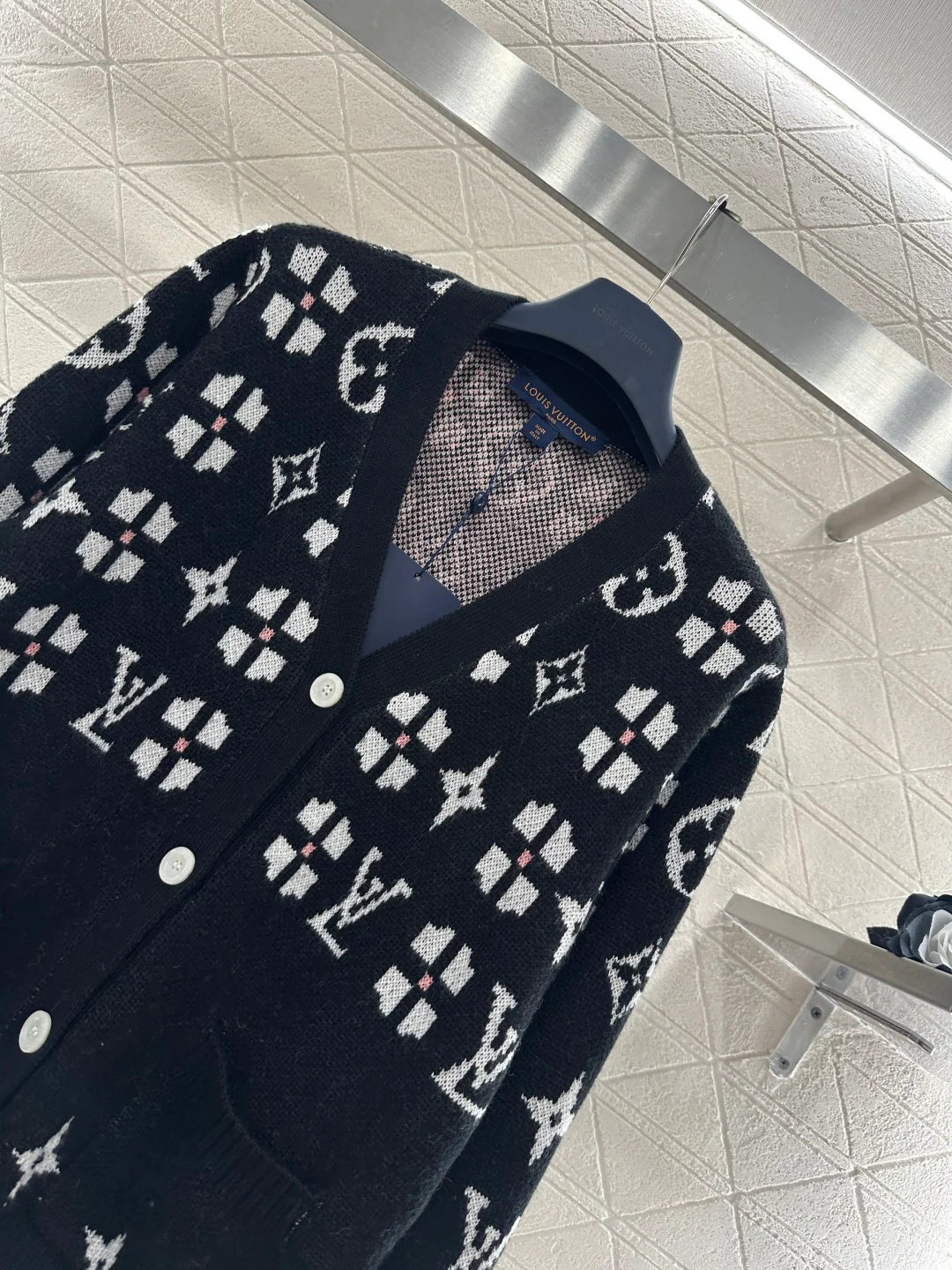 Louis 26ss jacquard knit cardigan