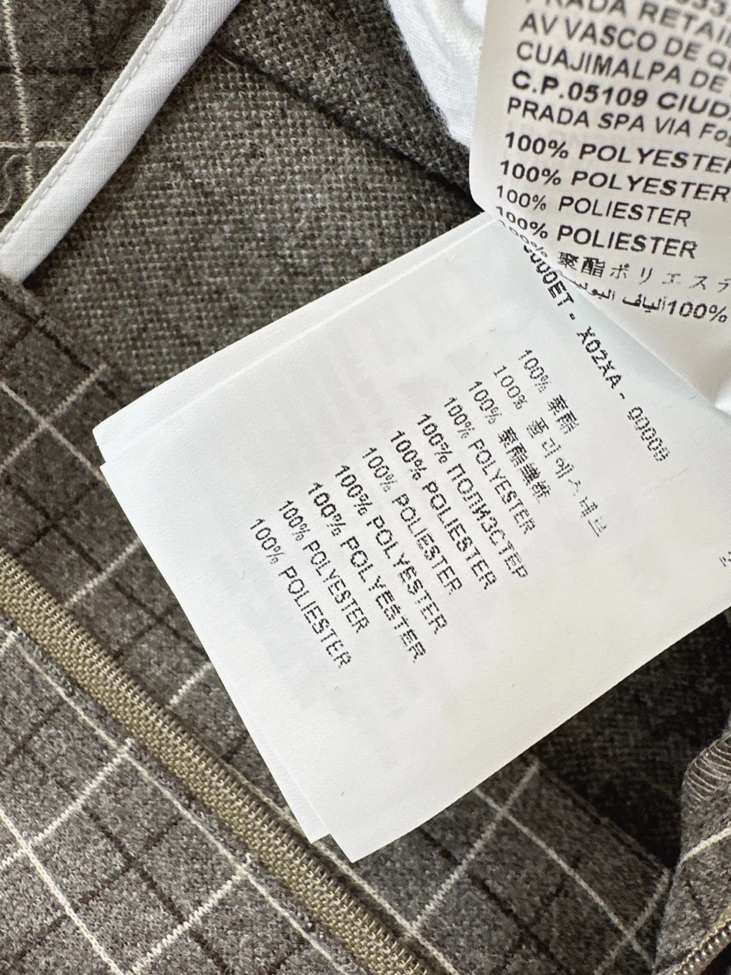 Miu 26ss check pants