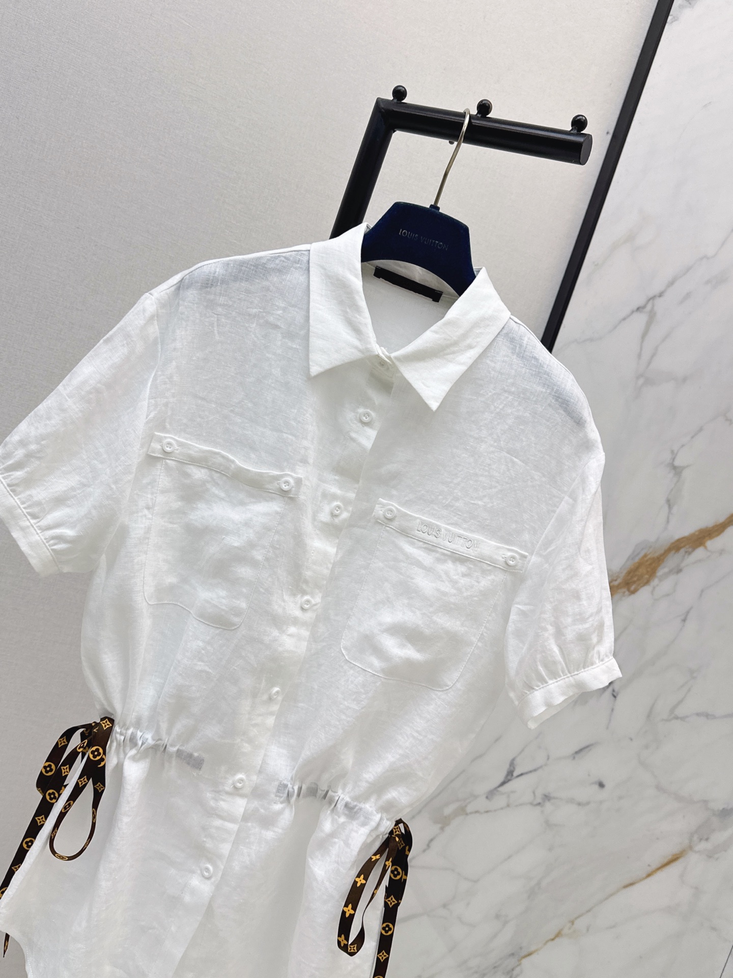 Loui 26ss drawstring shirt