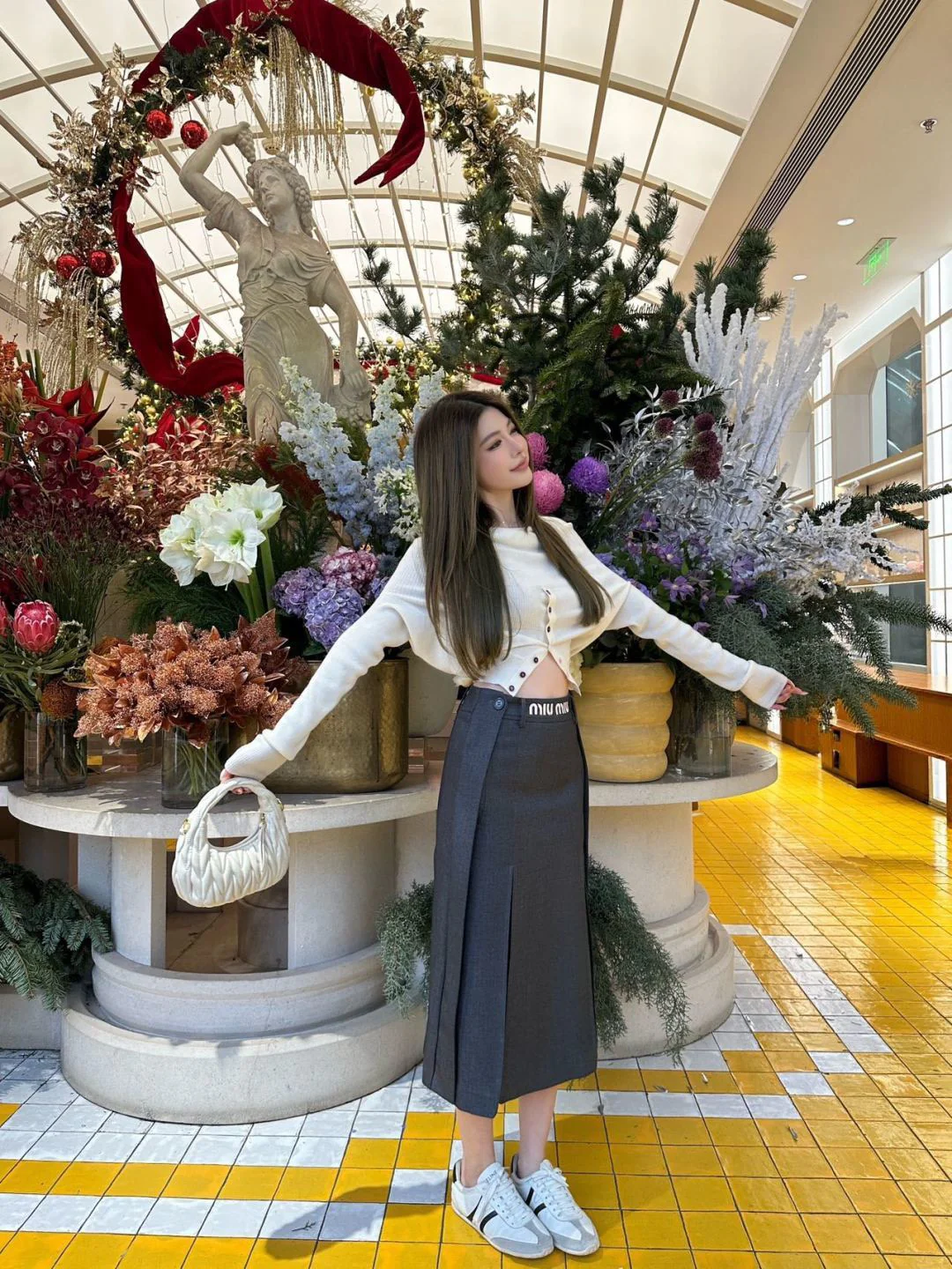 Miu 26ss pleated skirt