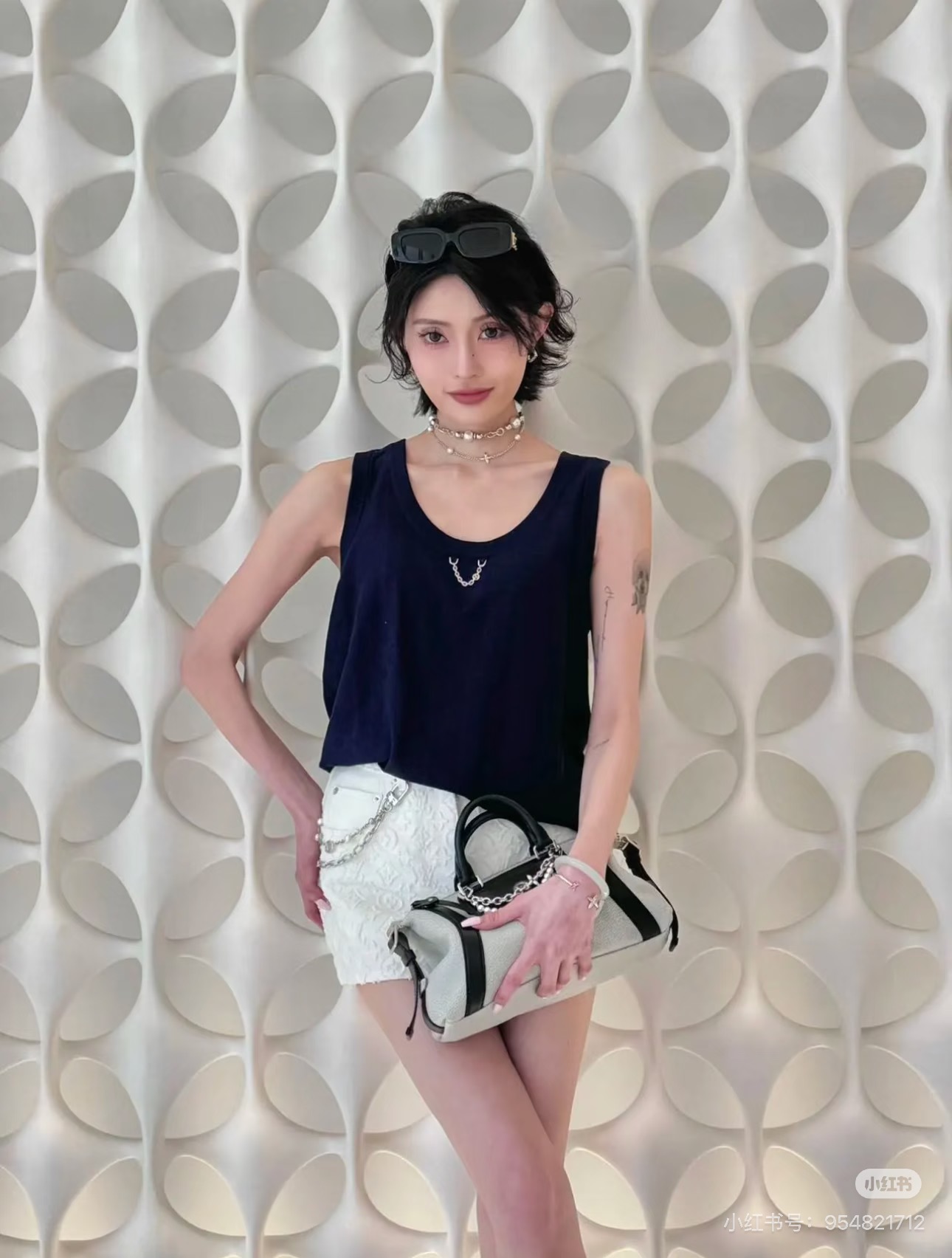Loui 26ss jacquard knit vest